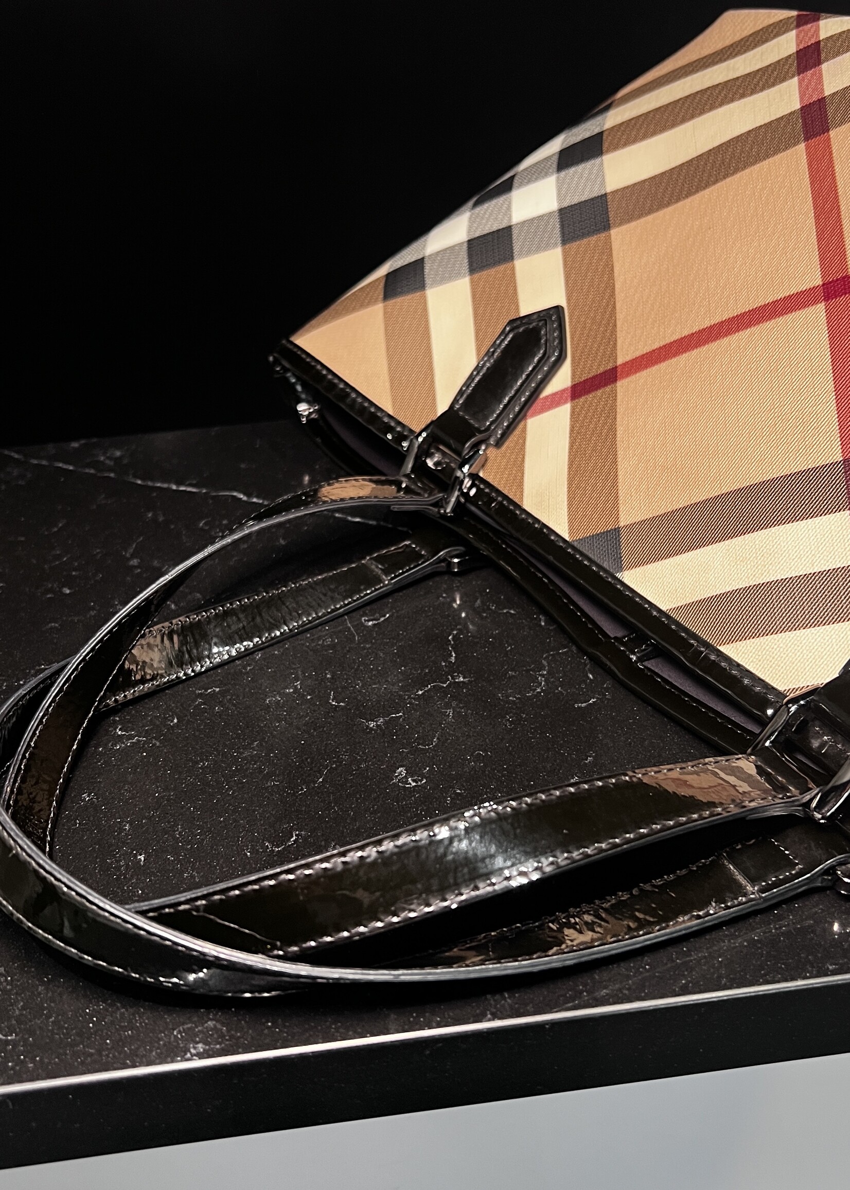 Burberry SOLD - Burberry Supernova Check Small Tote Bag
