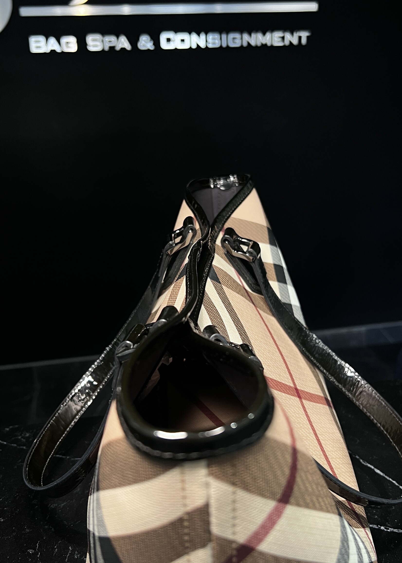 Burberry Burberry Supernova Check Small Tote Bag