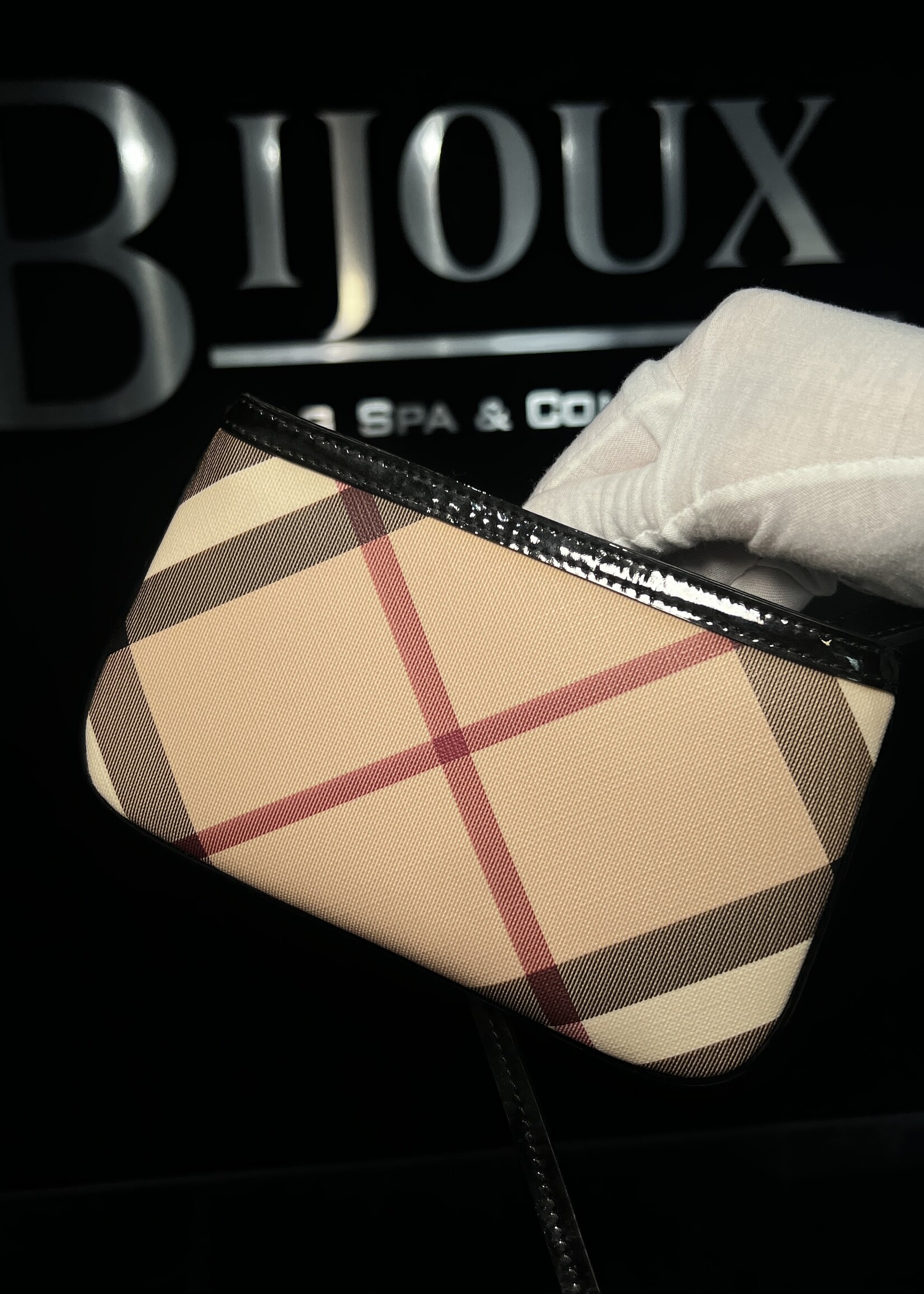 Burberry Burberry Supernova Check Small Tote Bag