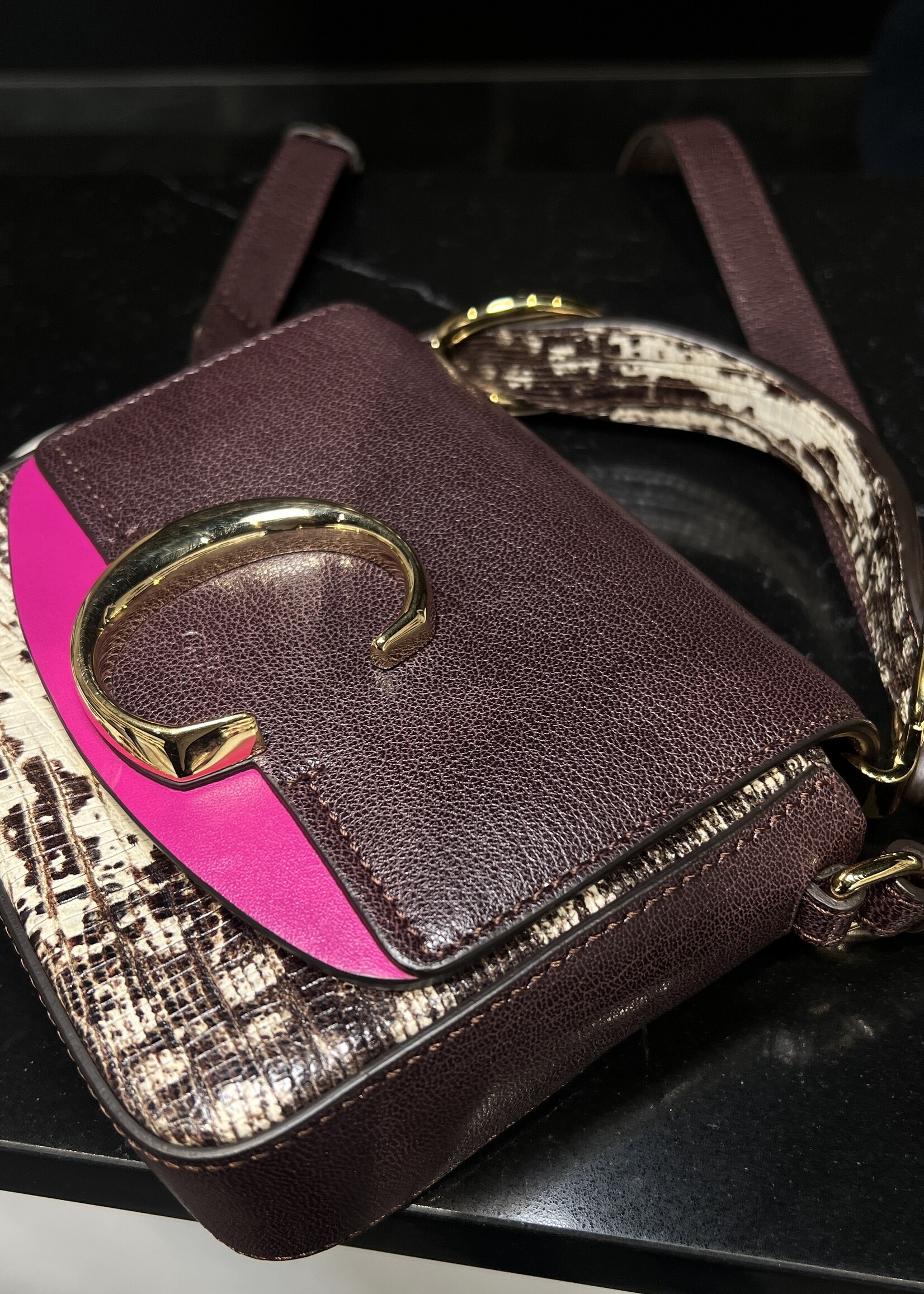 Chloe Chloe Python Embossed Mini C