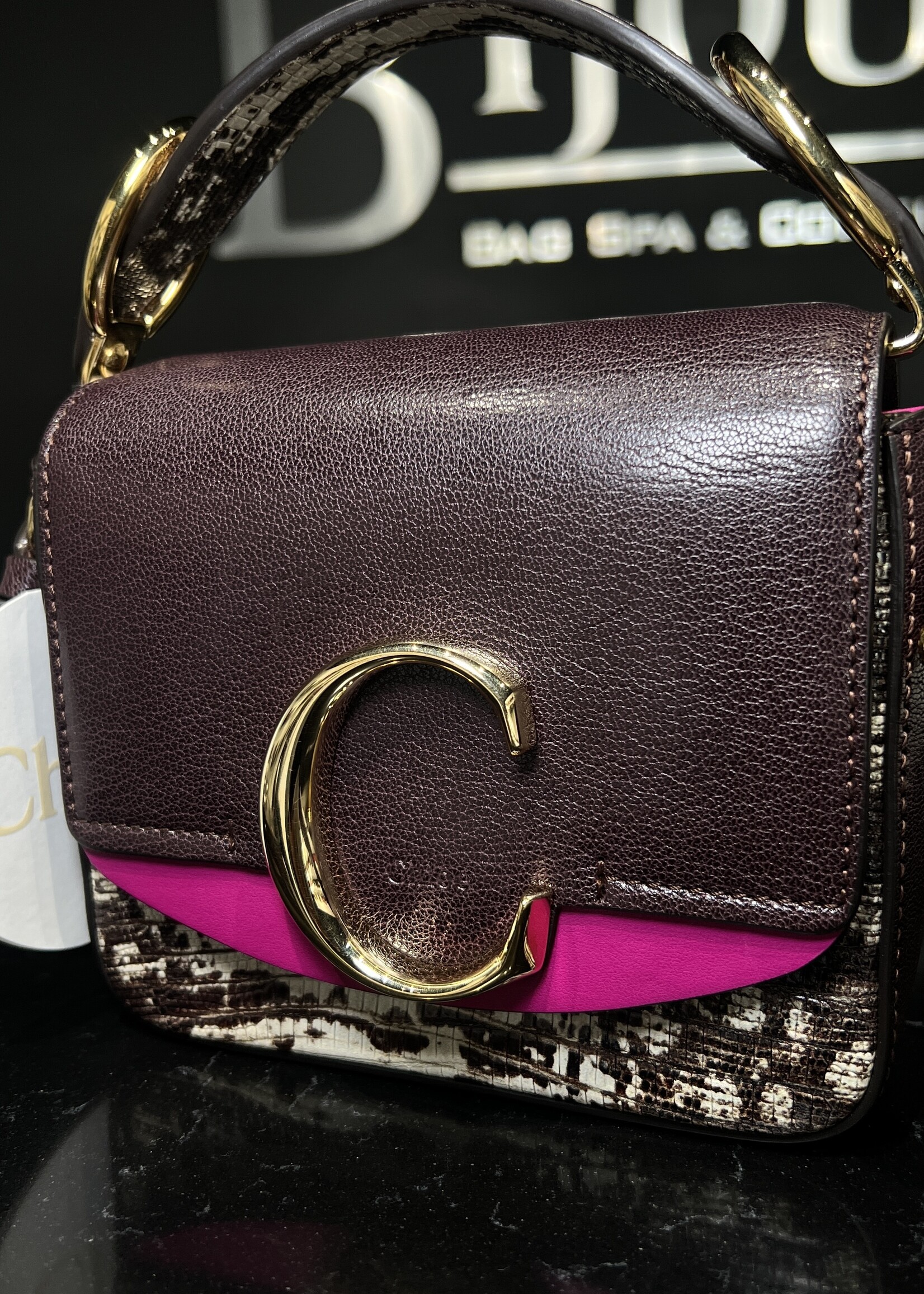 Chloe Chloe Python Embossed Mini C