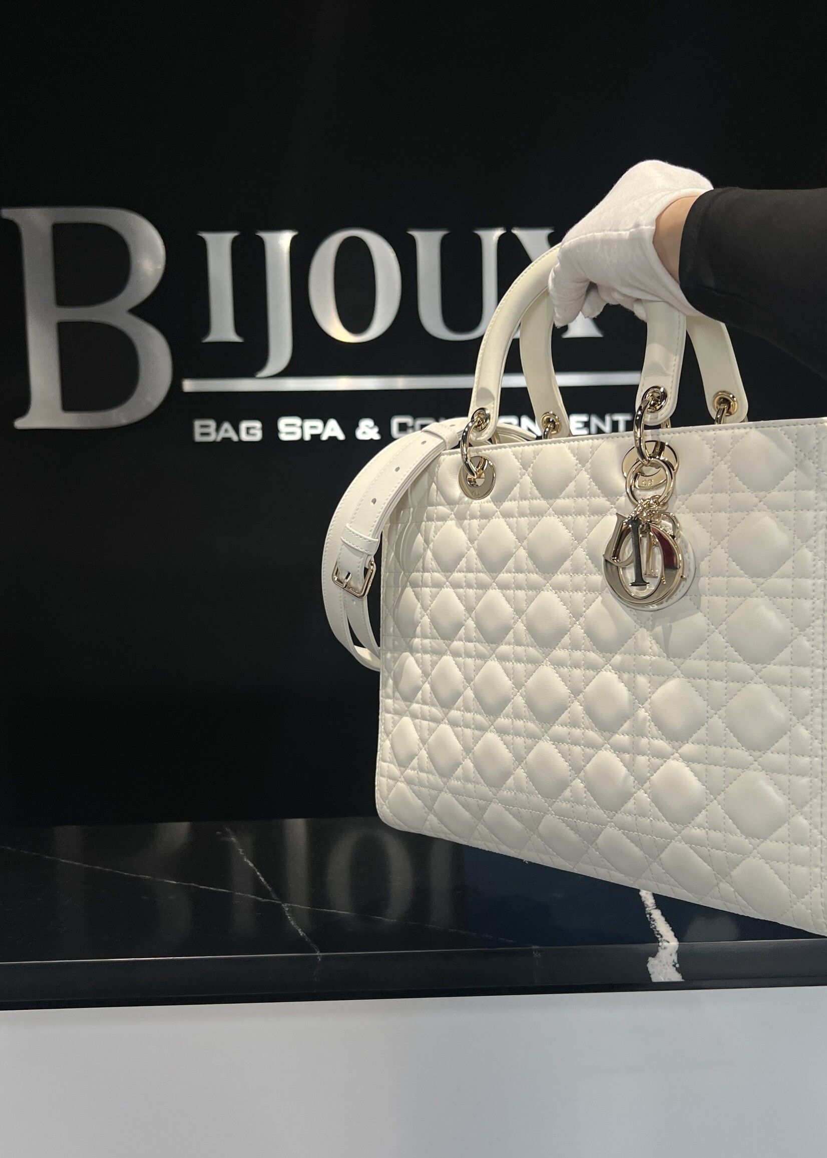 Christian Dior SOLD- White Dior Large Lady