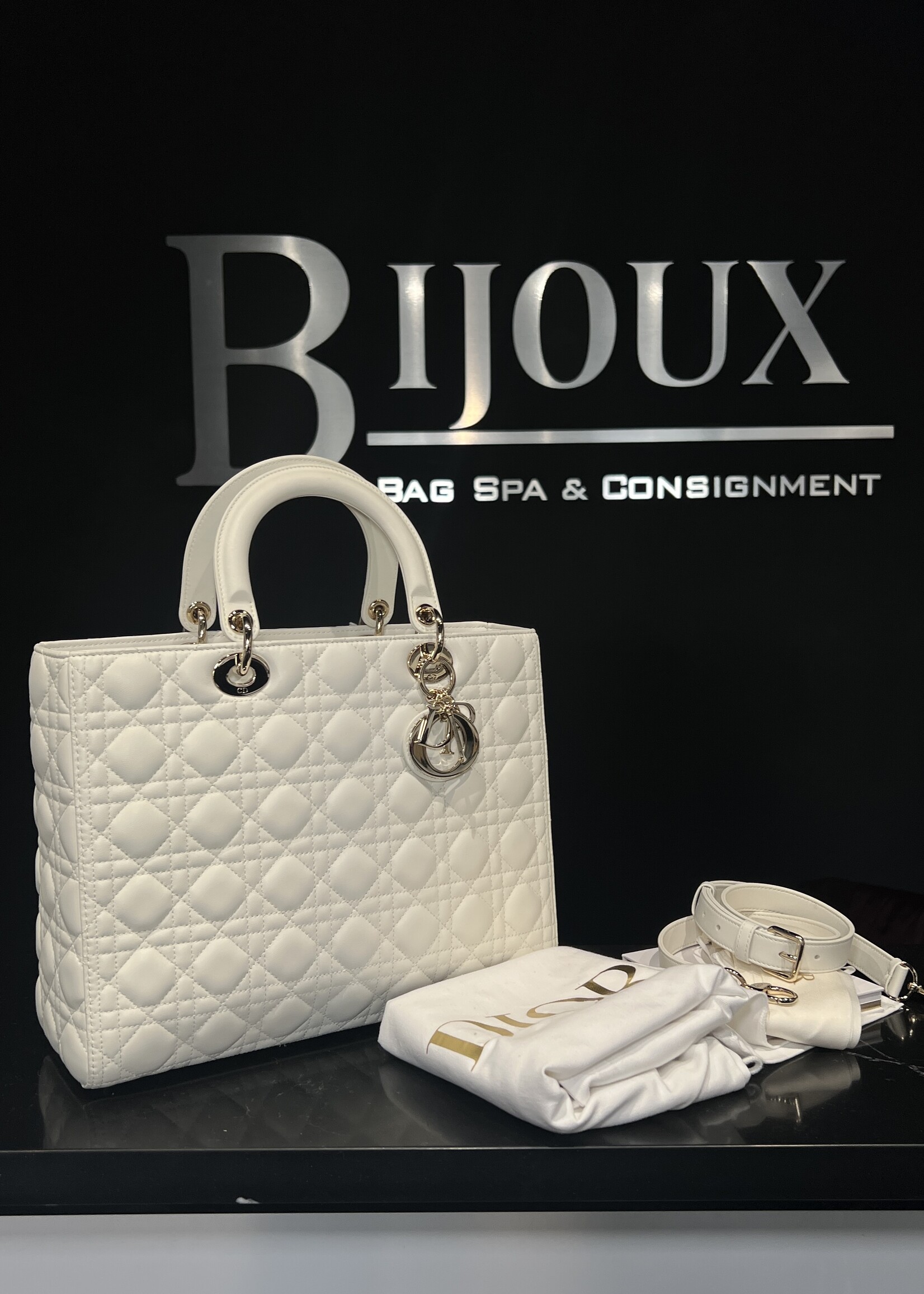Christian Dior SOLD- White Dior Large Lady