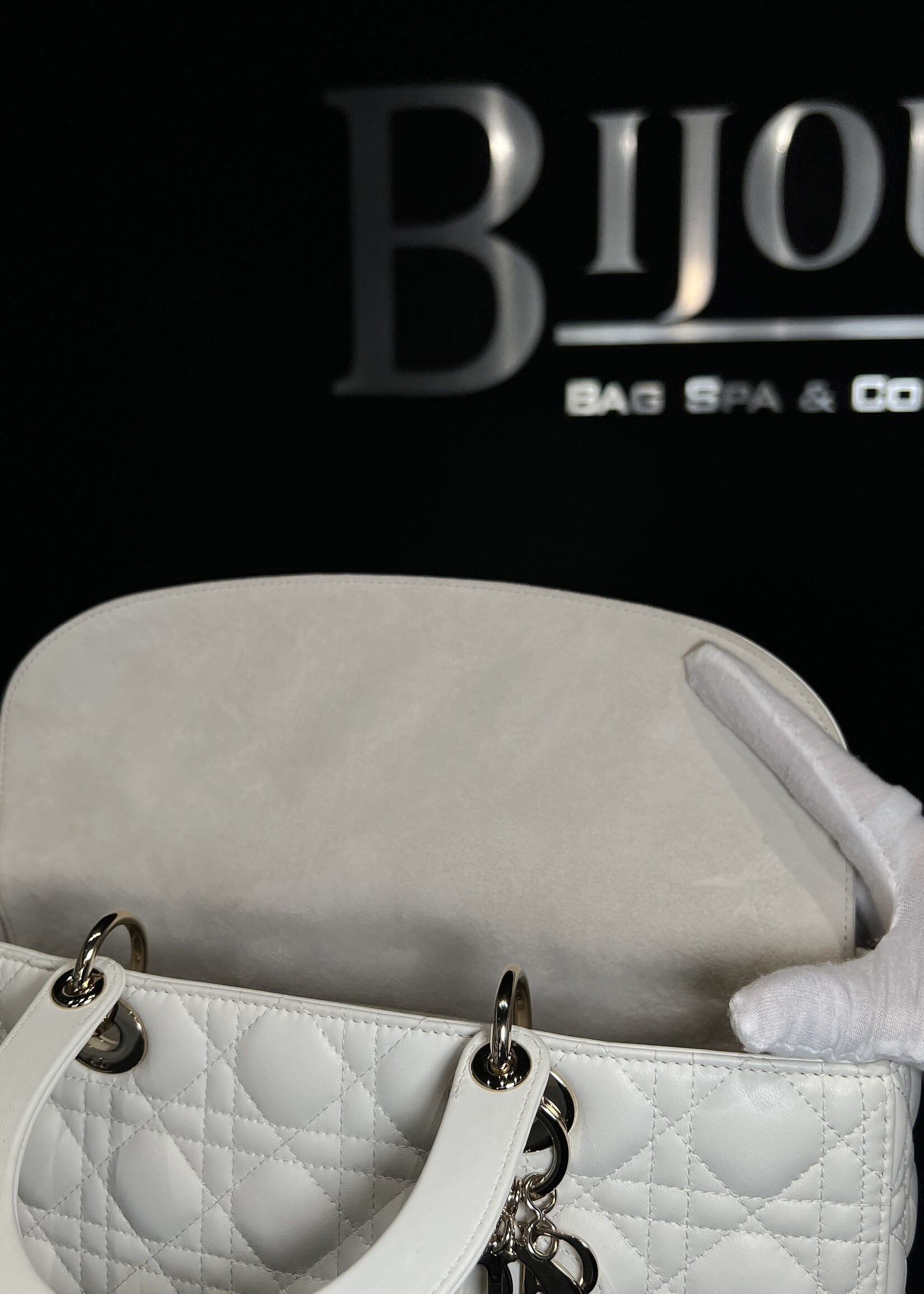 Christian Dior SOLD- White Dior Large Lady