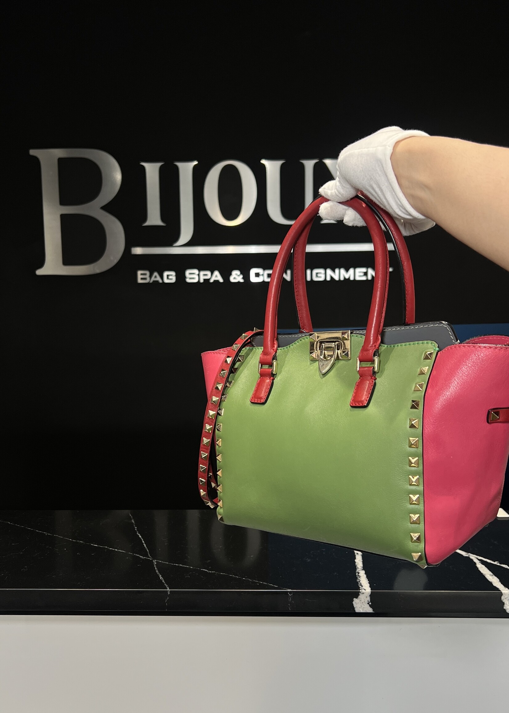 Valentino Valentino Small Rockstud Tote