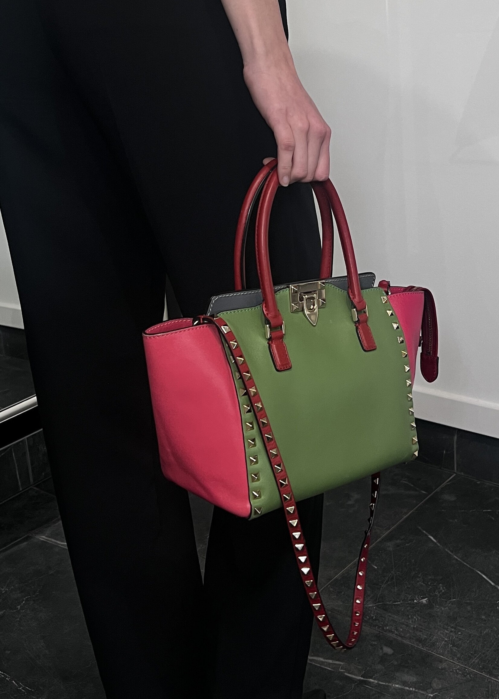 Valentino Valentino Small Rockstud Tote