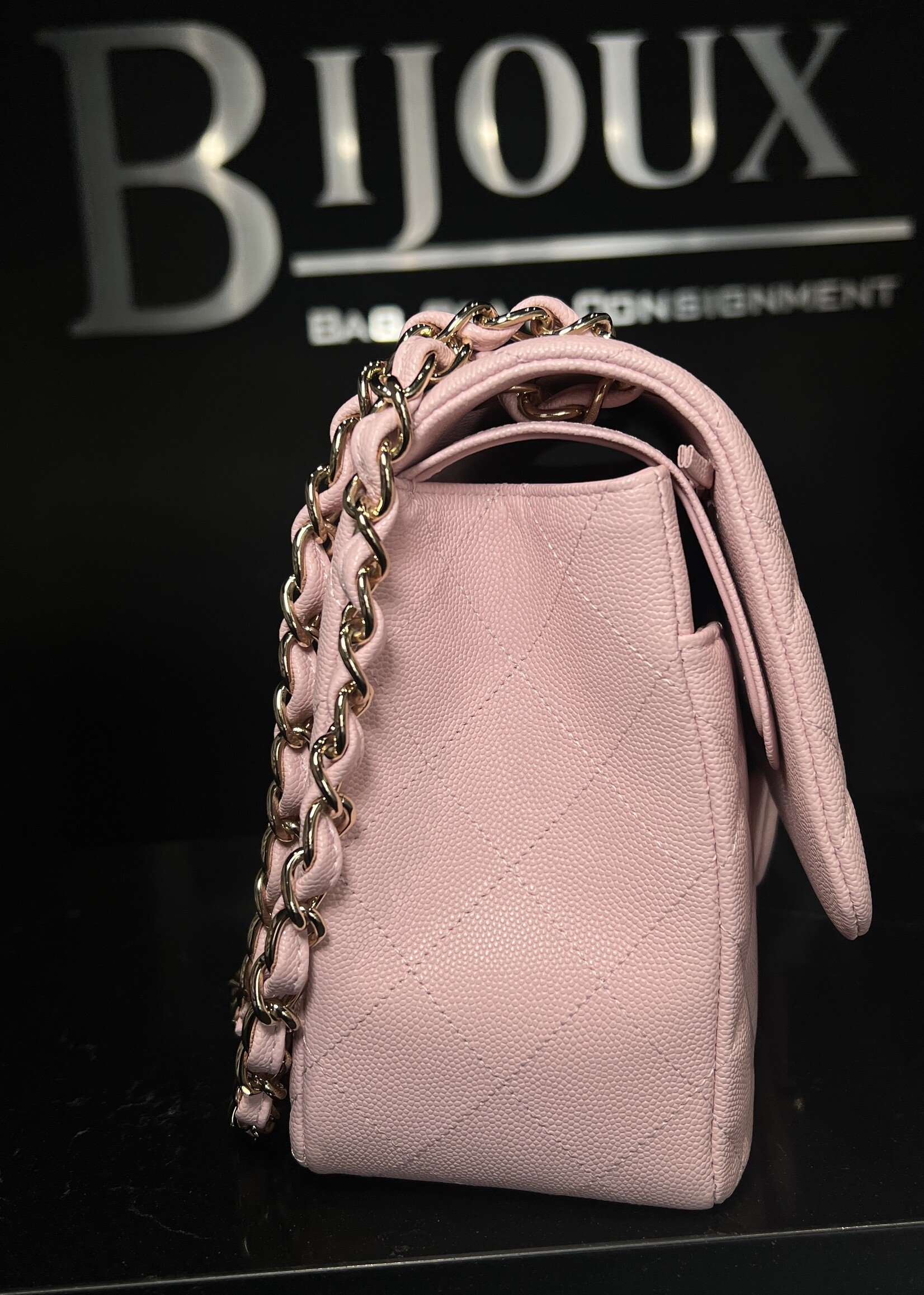 Chanel Chanel Jumbo Caviar Pink GHW