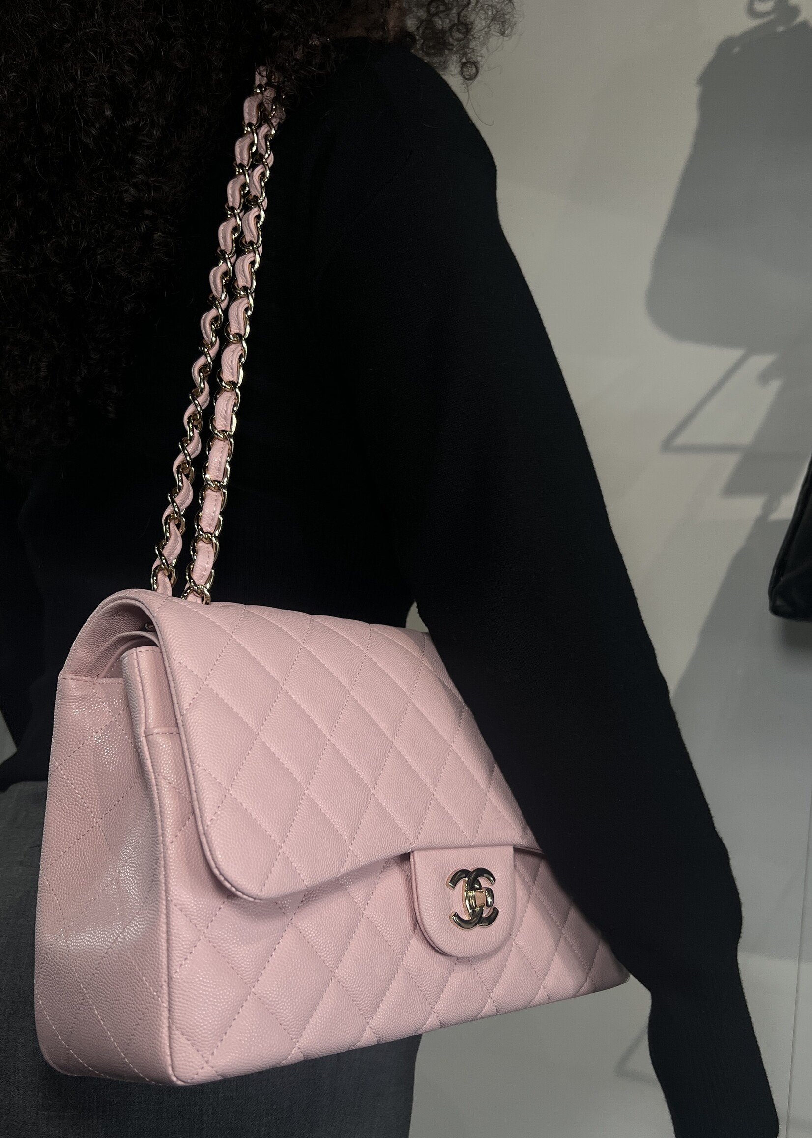 Chanel Chanel Jumbo Caviar Pink GHW