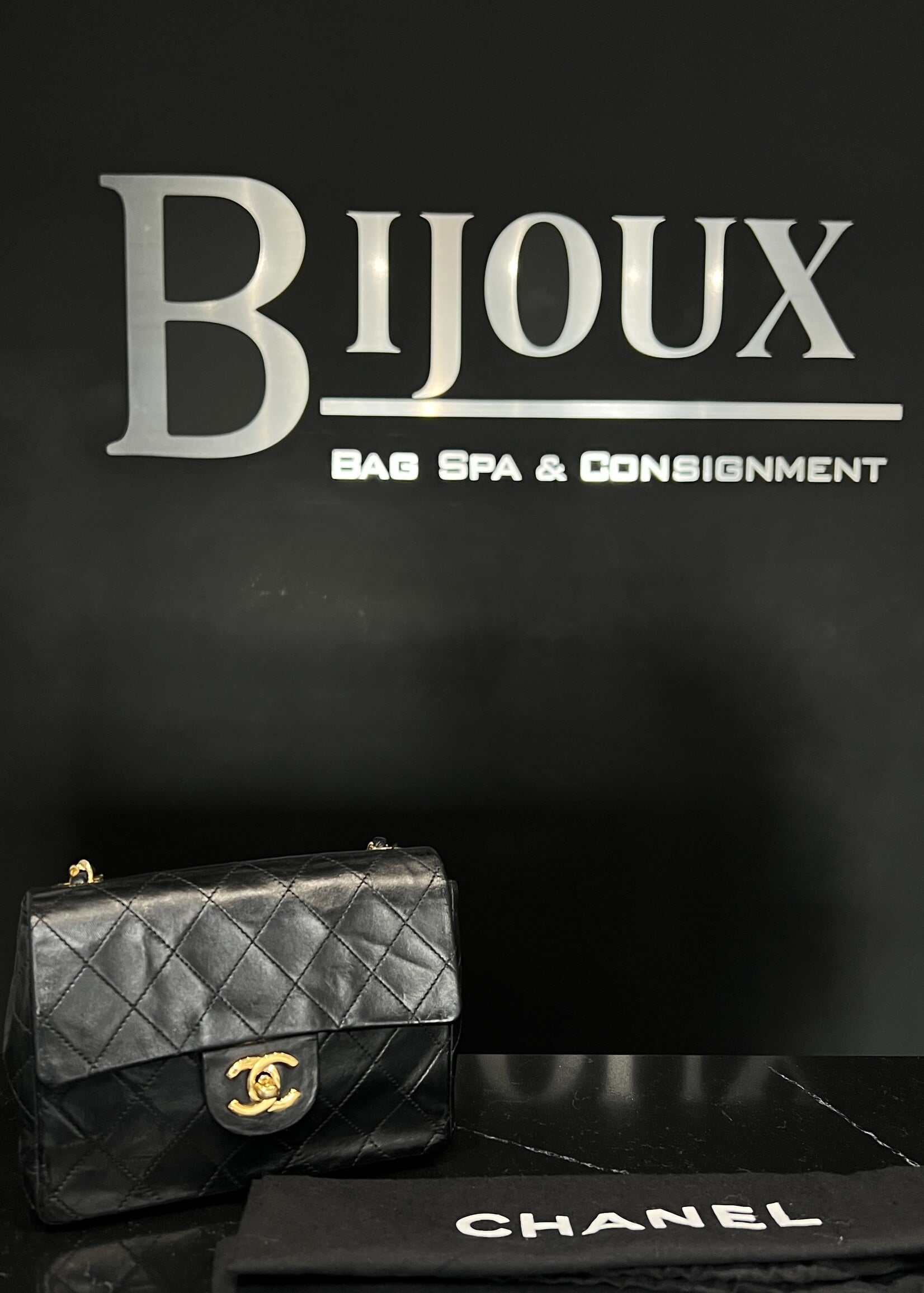 Chanel SOLD - Chanel Black Mini Square Flap Bag