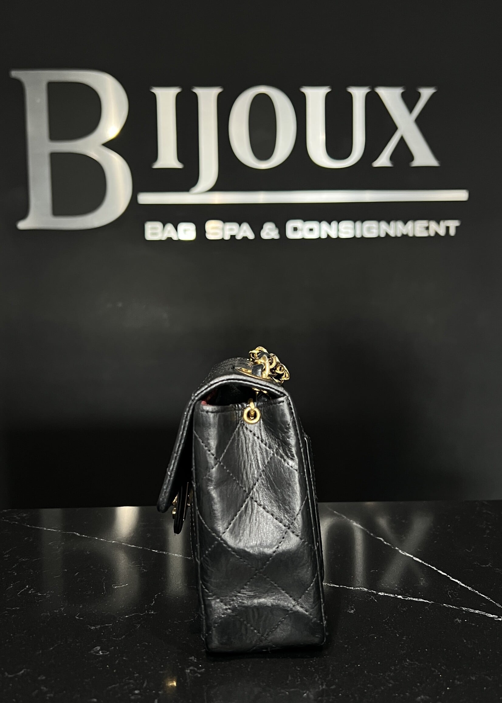 Chanel SOLD - Chanel Black Mini Square Flap Bag