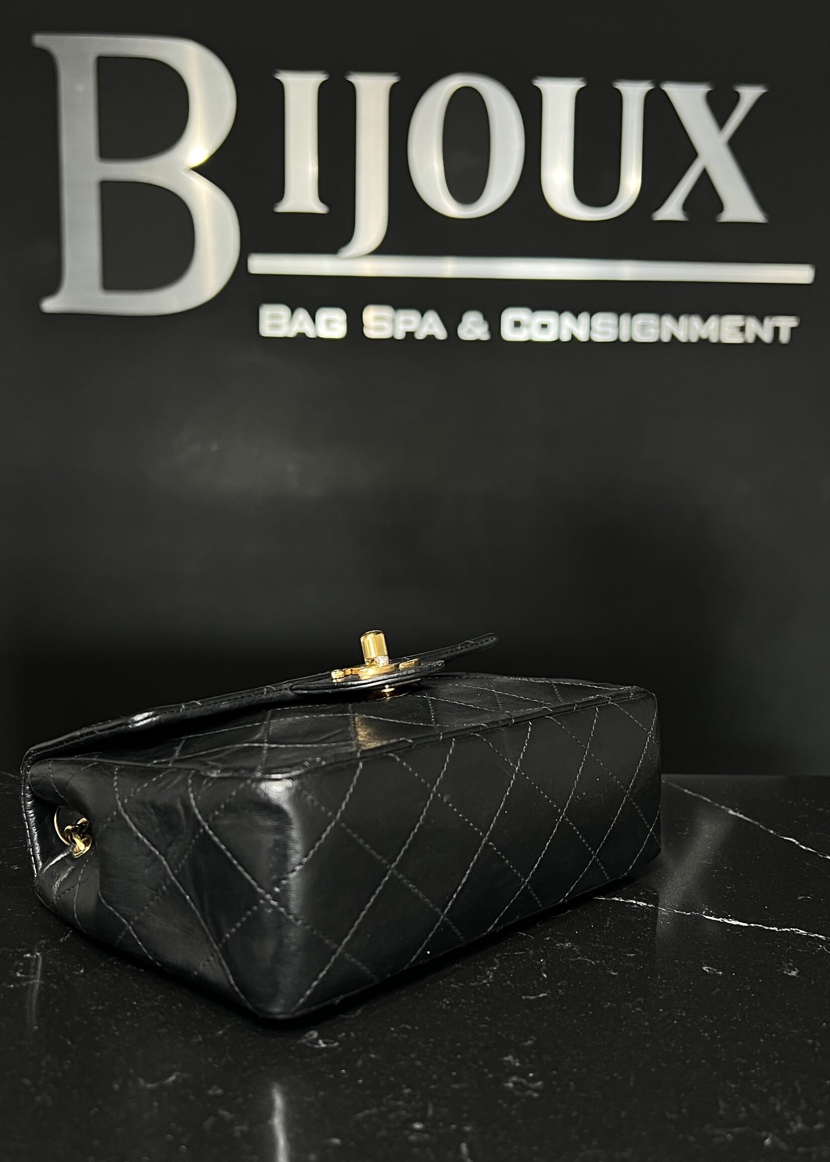 Chanel SOLD - Chanel Black Mini Square Flap Bag