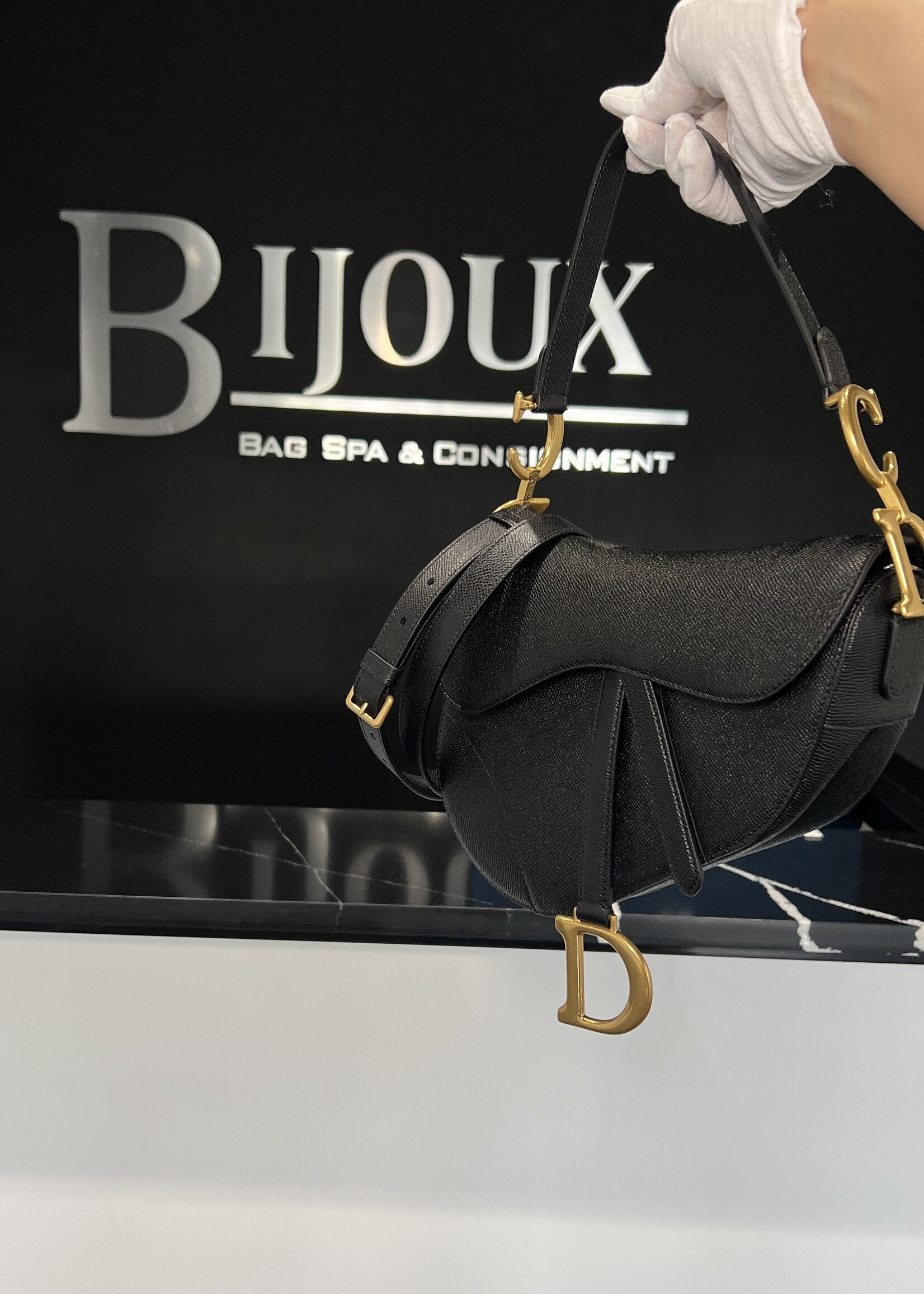 Christian Dior Christian Dior Saddle Black GHW