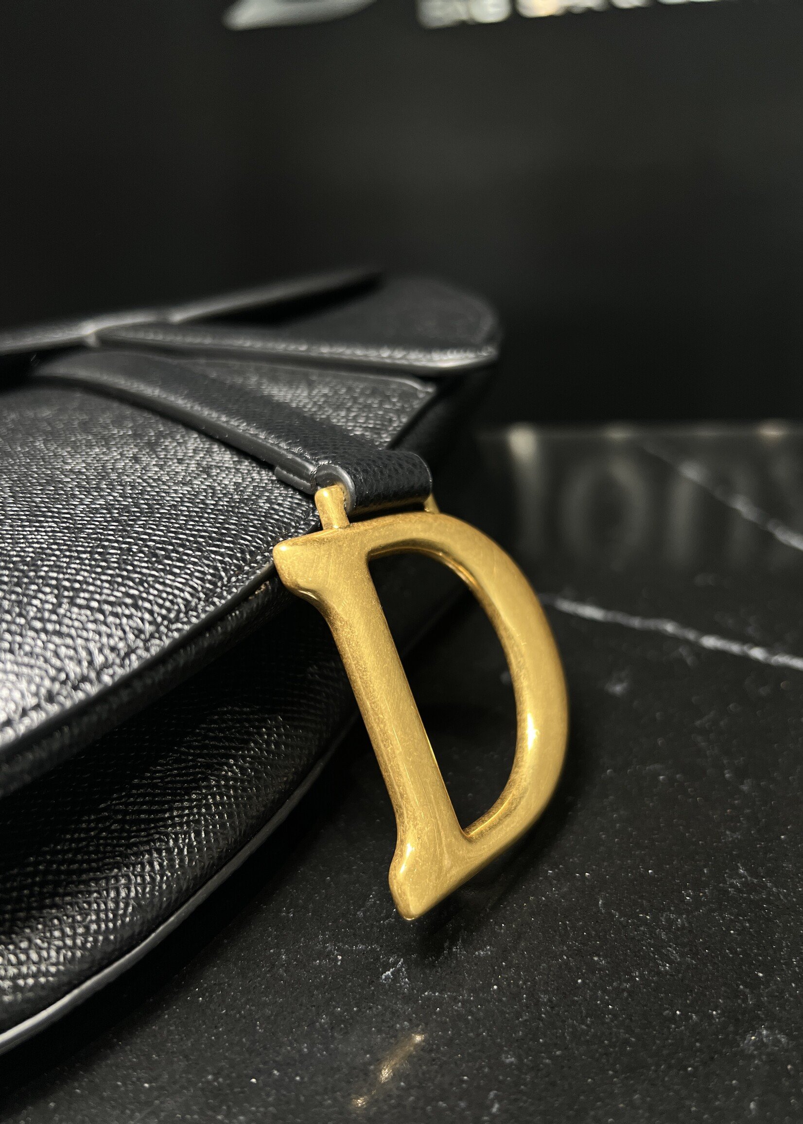 Christian Dior Christian Dior Saddle Black GHW