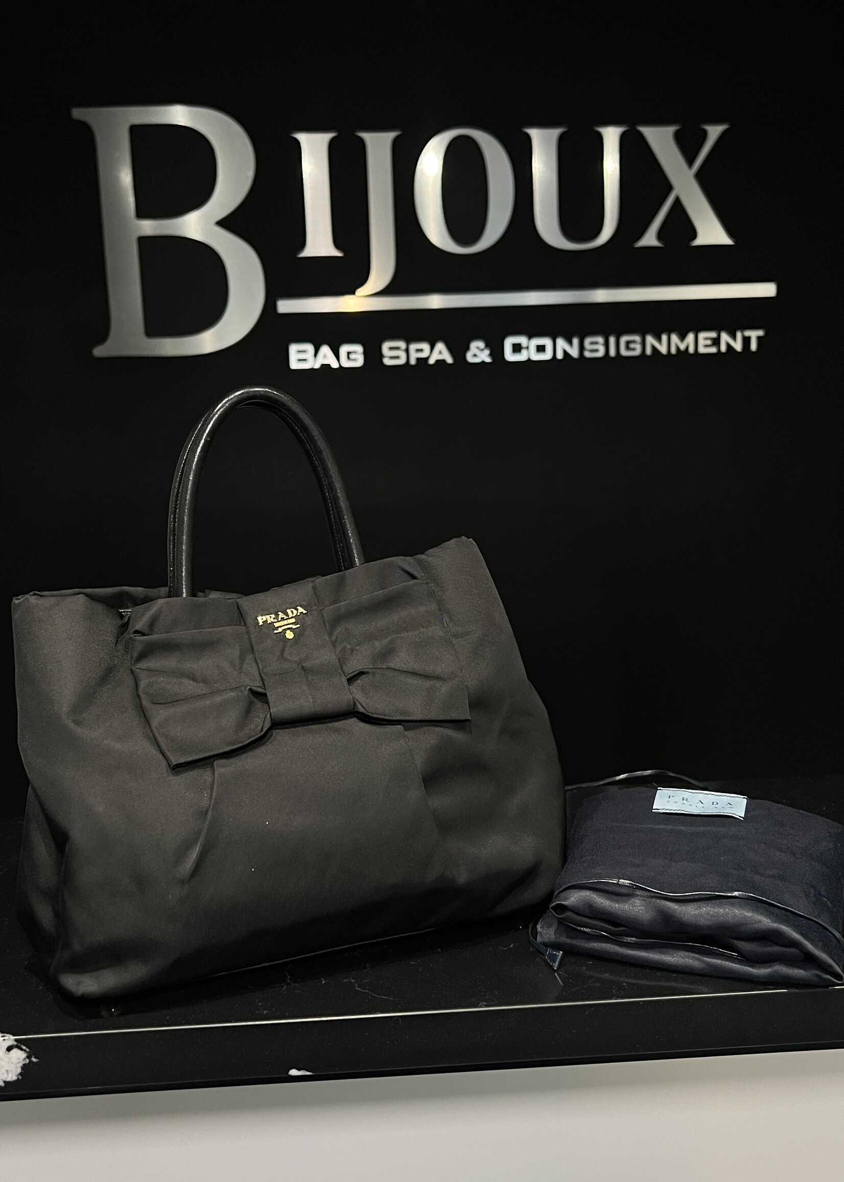 Prada SOLD - Prada Tessuto Fiocco Bow Tote