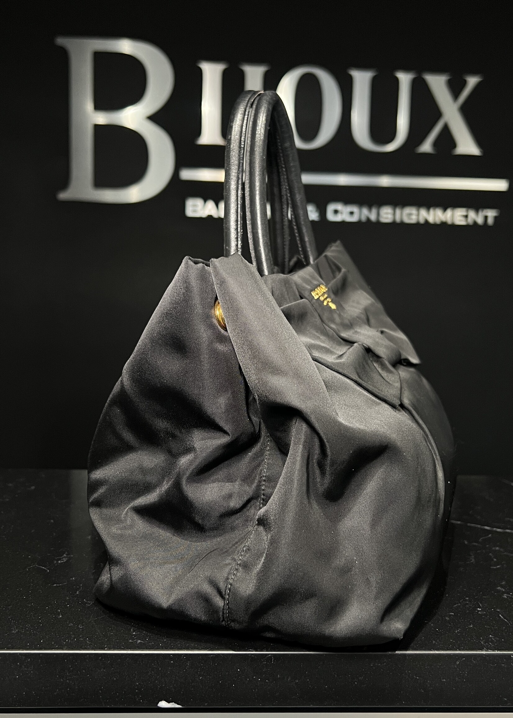 Prada Prada Tessuto Fiocco Bow Tote