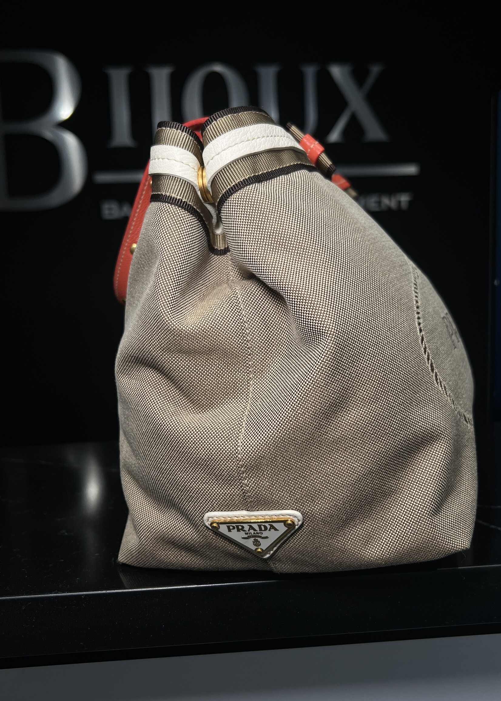 Prada SOLD- Prada Logo Jacquard Tote Bag