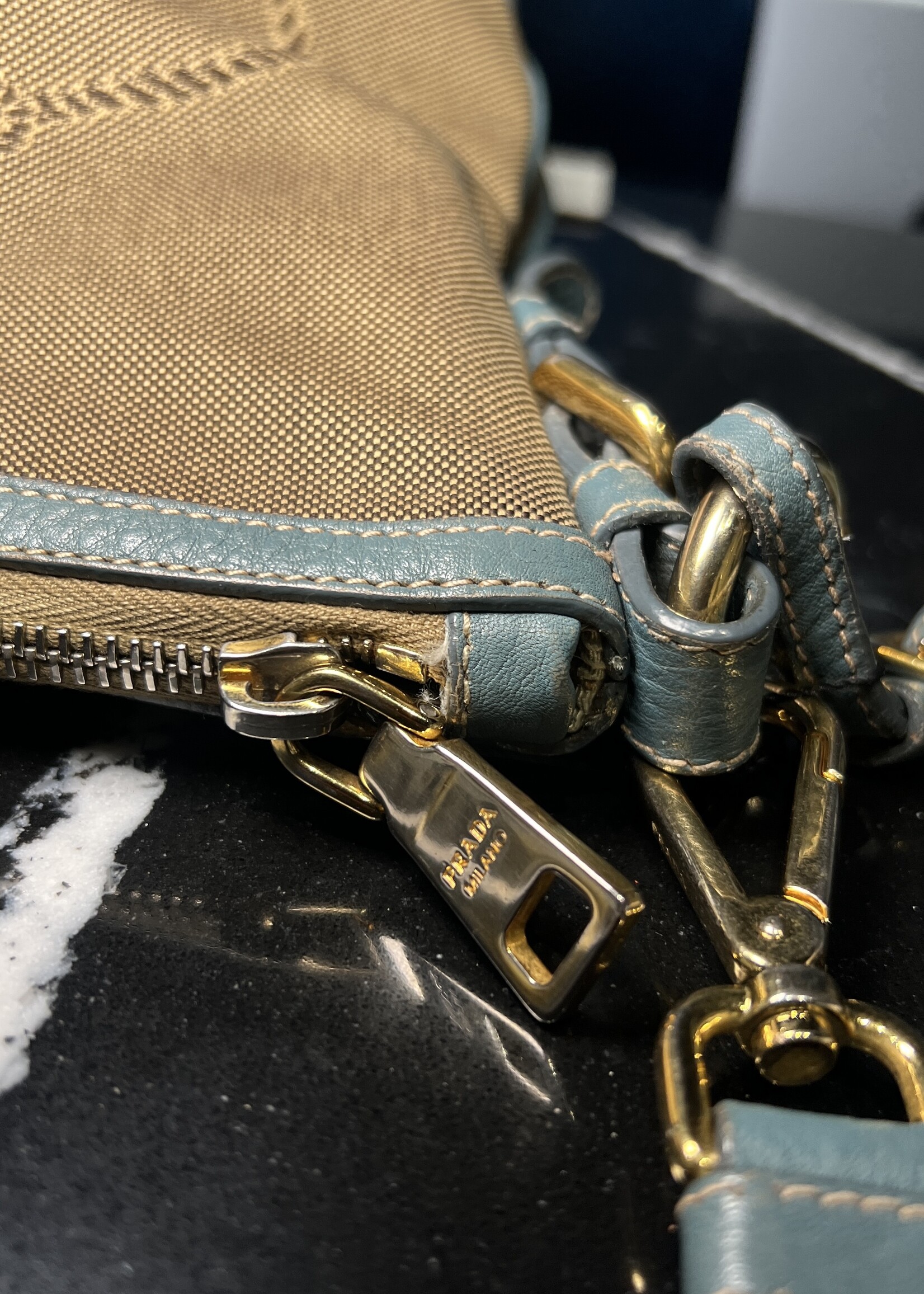 Prada Prada Canapa Jacquard Crossbody Bag