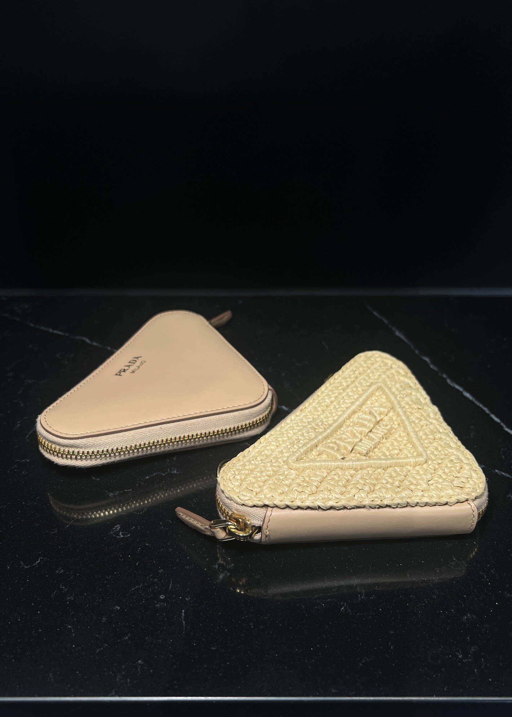 Prada Prada Raffia Triangle Mini Crossbody