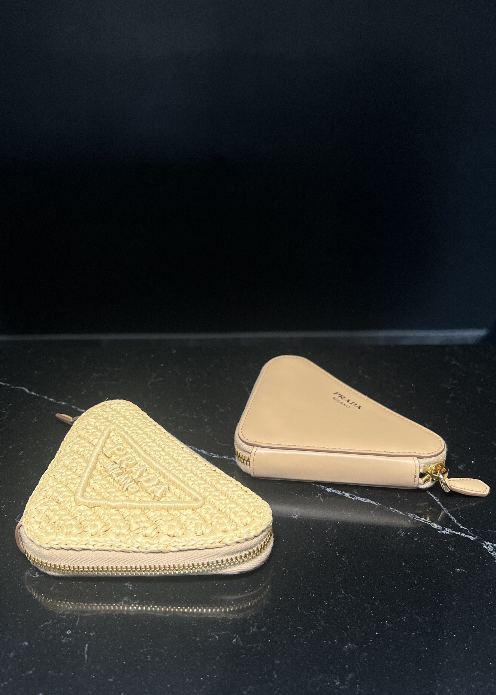 Prada Prada Raffia Triangle Mini Crossbody