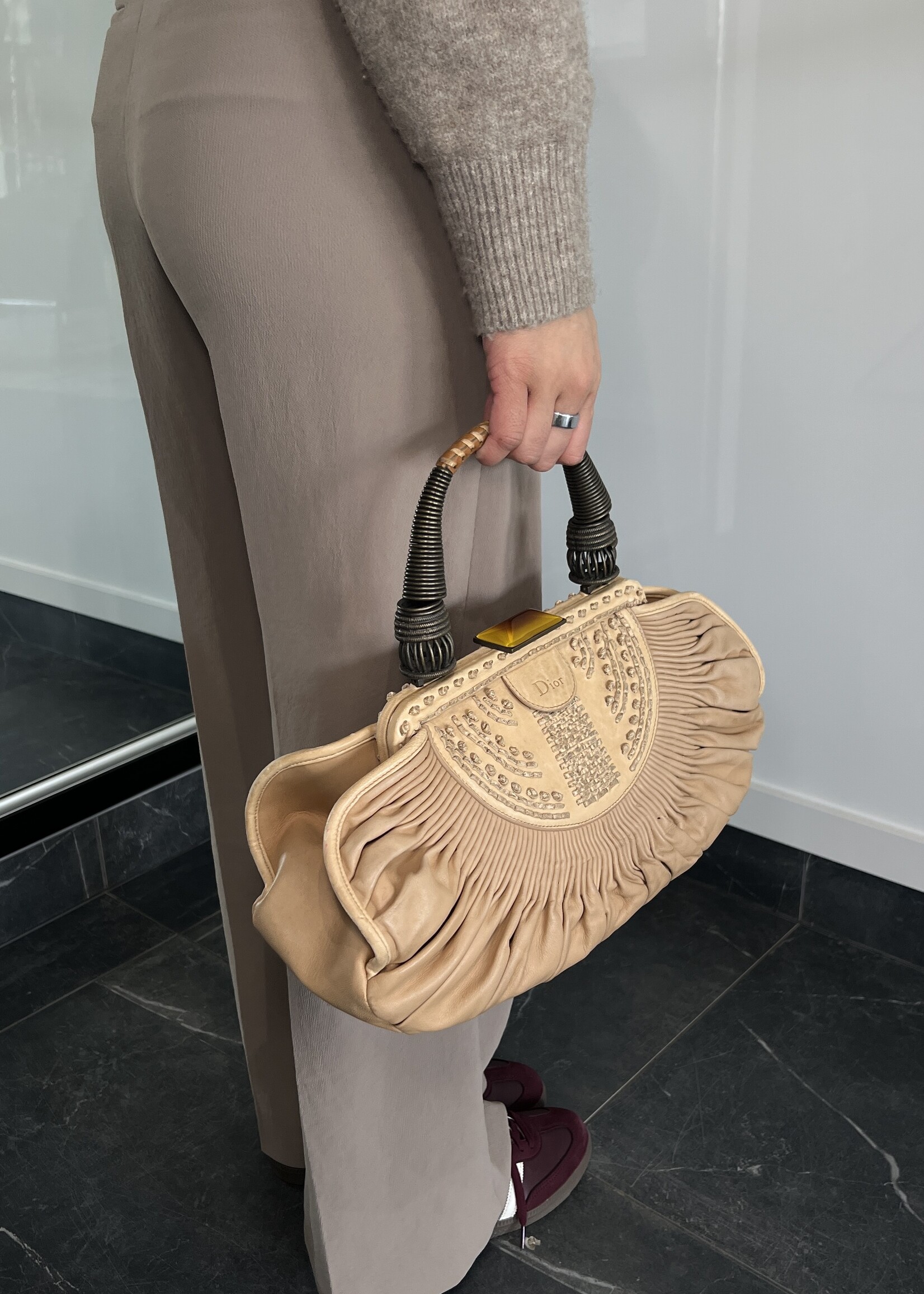 Christian Dior Christian Dior Plisse Frame Bag