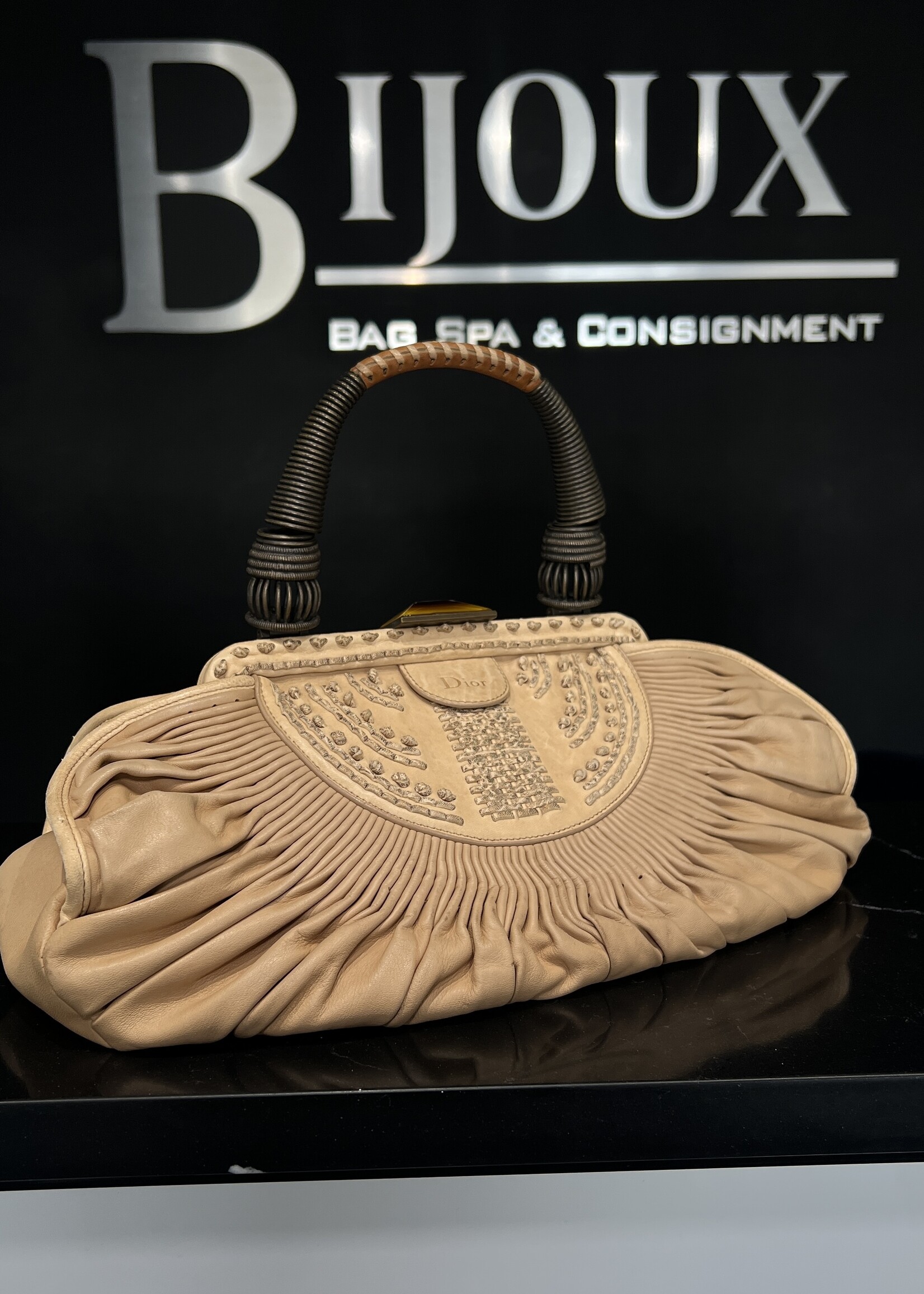 Christian Dior SOLD - Christian Dior Plisse Frame Bag