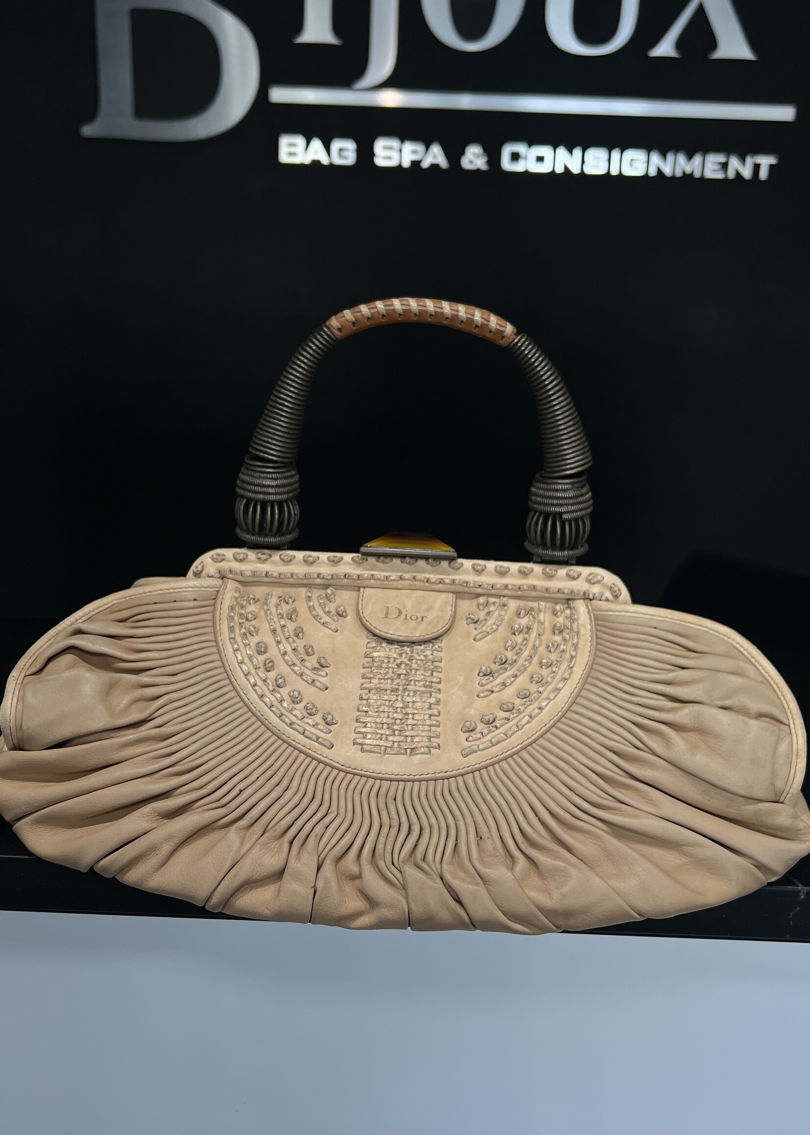 Christian Dior SOLD - Christian Dior Plisse Frame Bag
