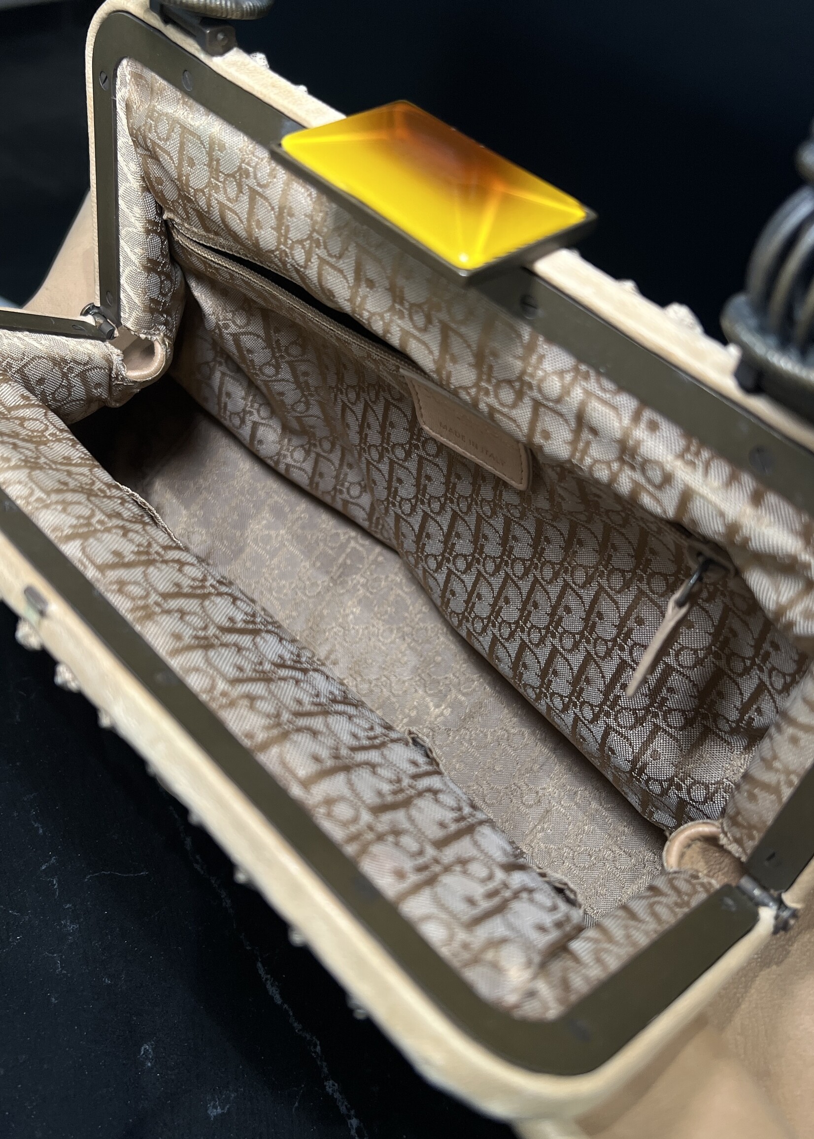 Christian Dior Christian Dior Plisse Frame Bag