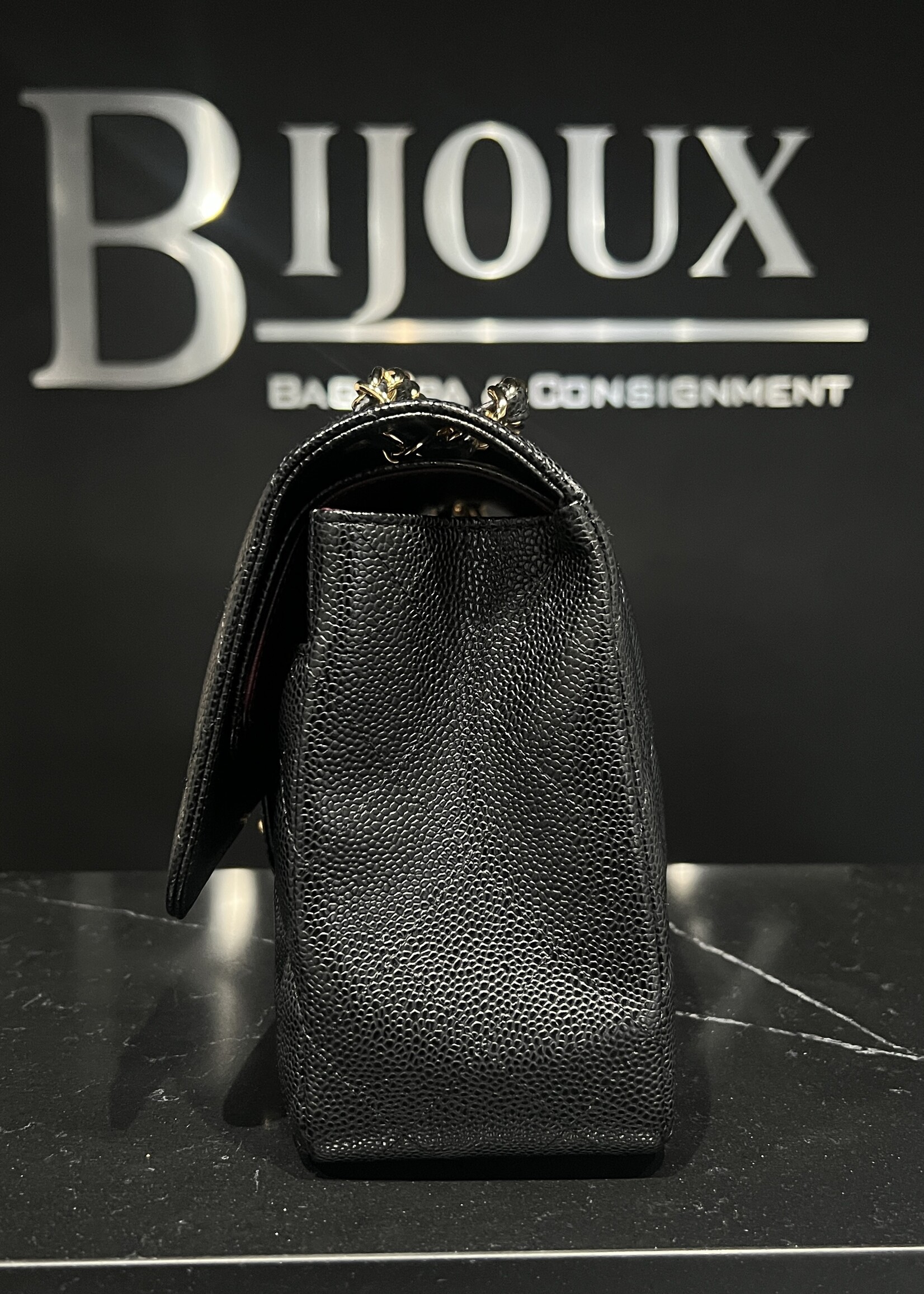 Chanel SOLD- Chanel Black Jumbo Caviar GHW