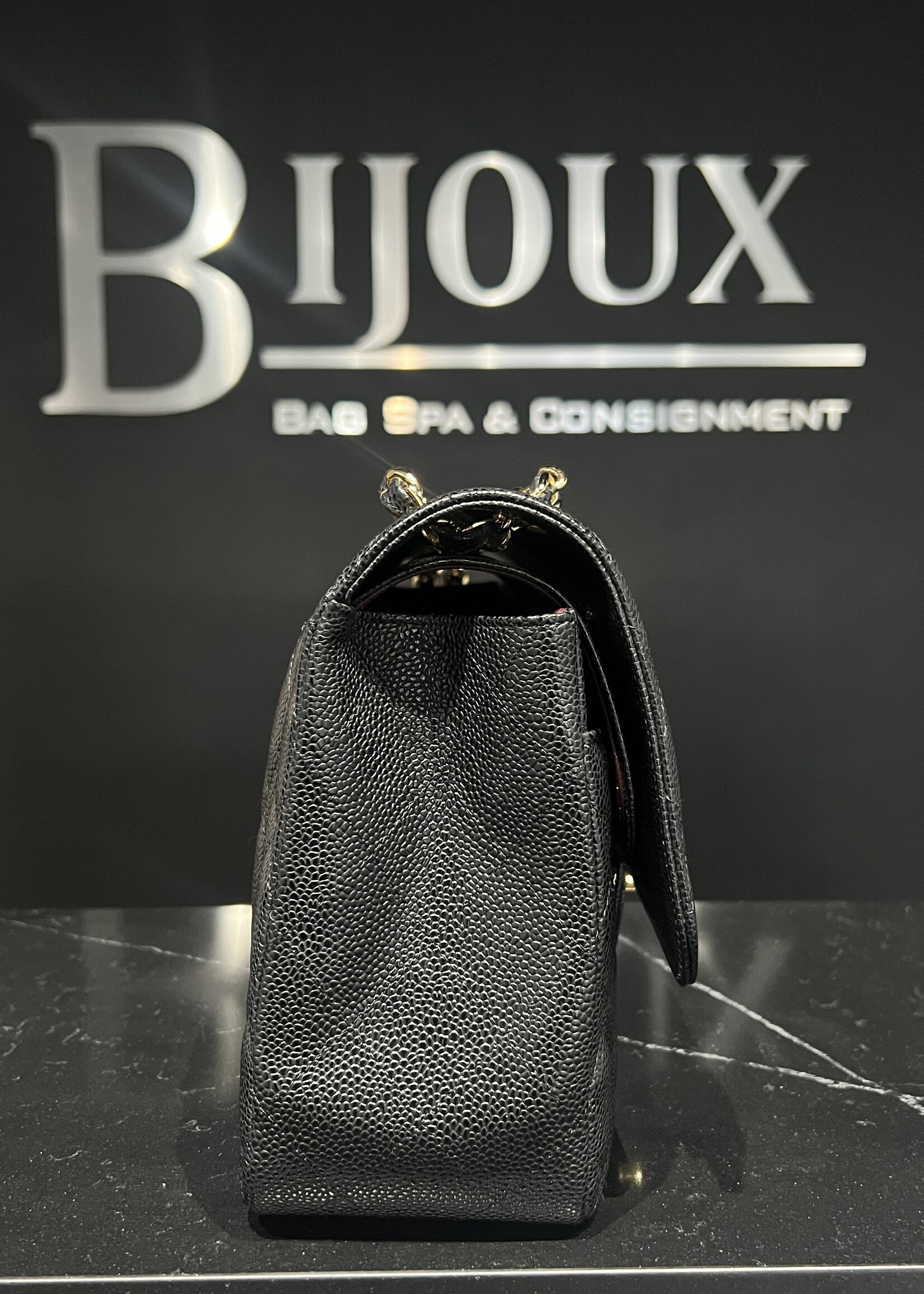 Chanel SOLD- Chanel Black Jumbo Caviar GHW