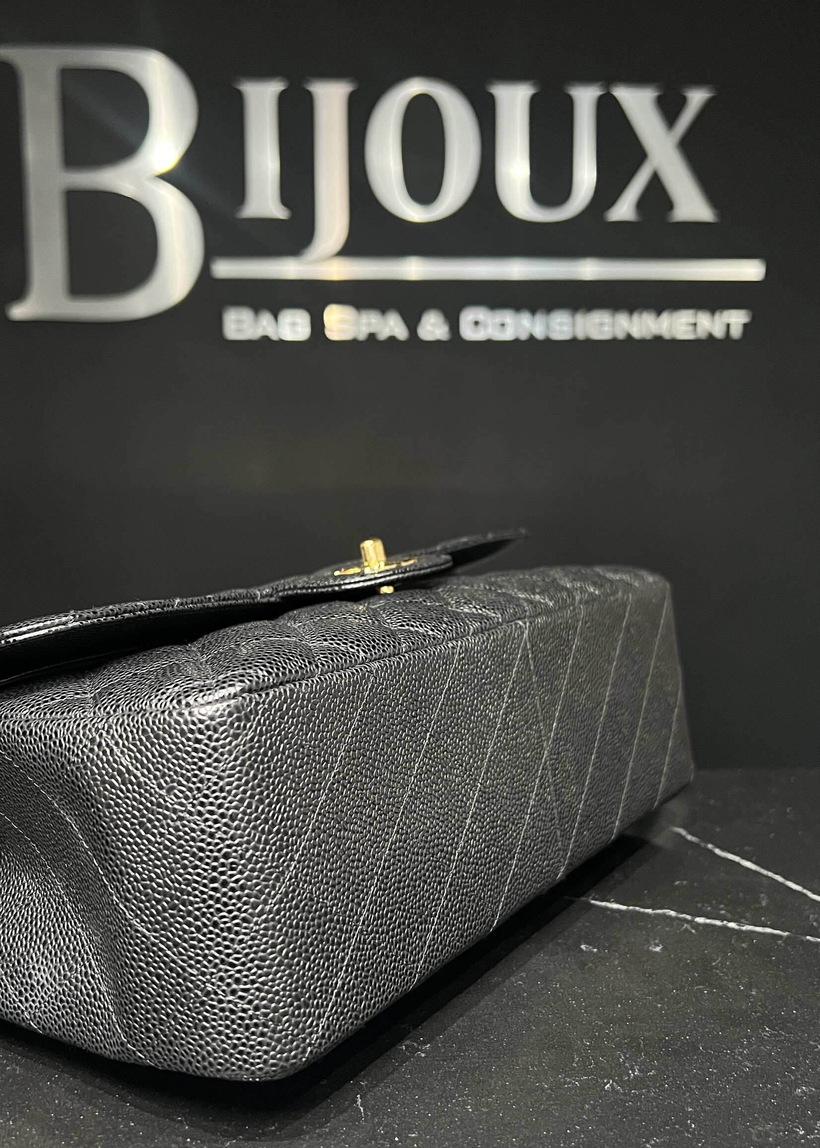 Chanel Chanel Black Jumbo Caviar GHW