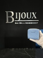 Gucci Gucci Microguccissima Compact Blue Wallet