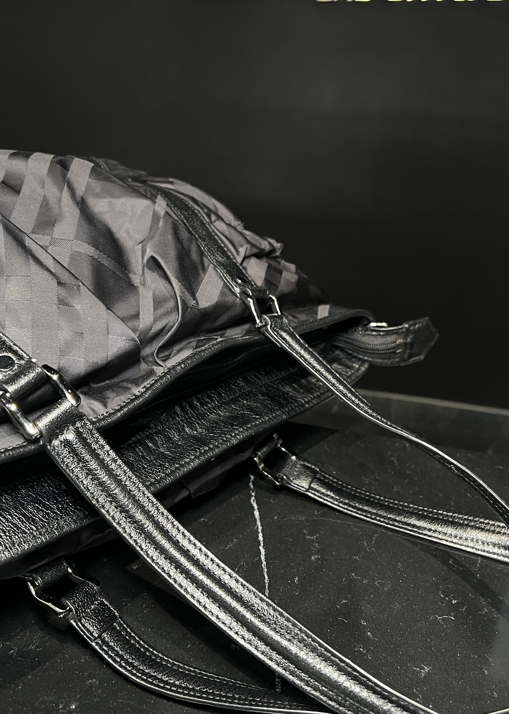 Burberry Burberry Leather Trimmed Nylon Diaper Bag