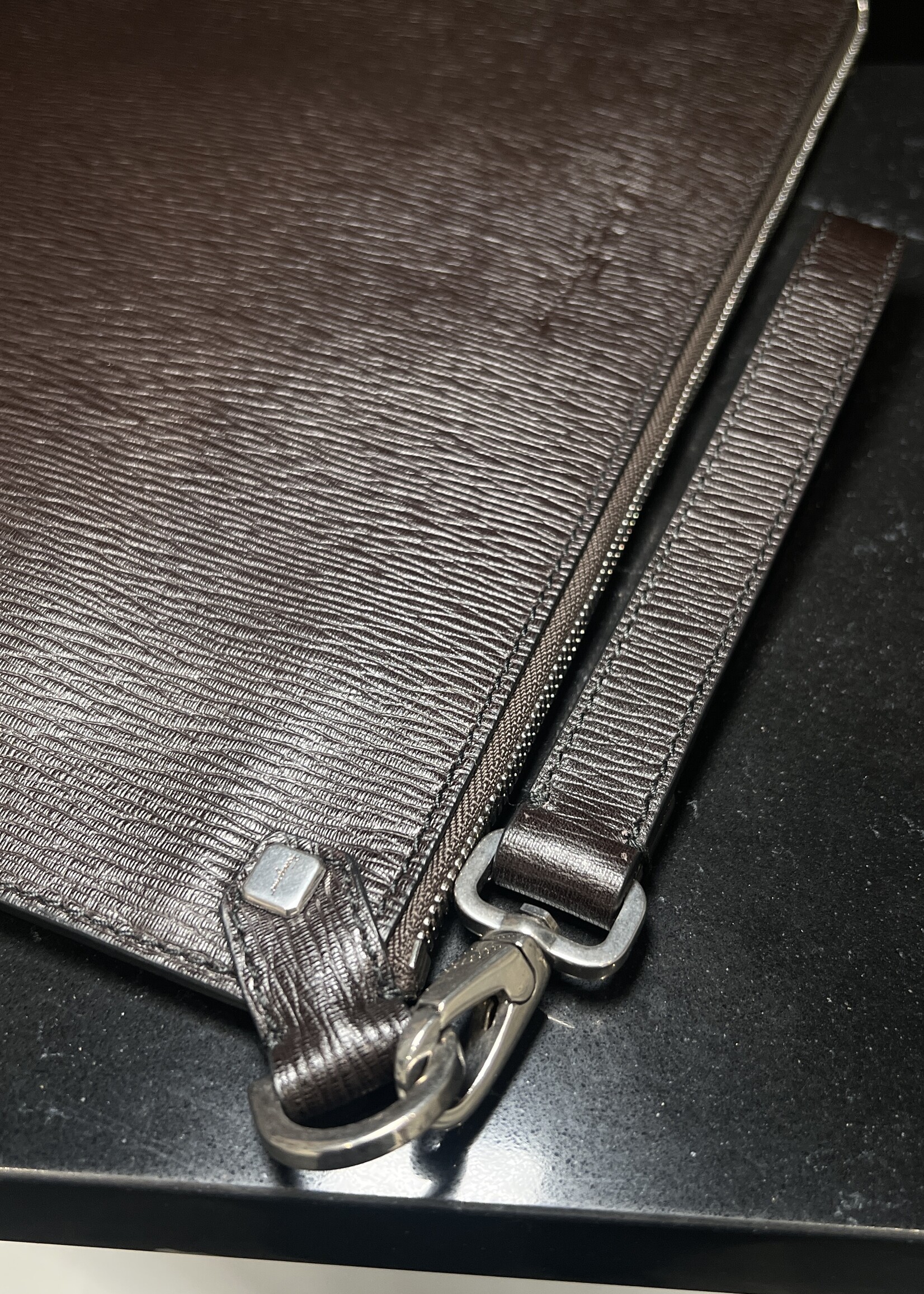 Salvatore Ferragamo SOLD- Salvatore Ferragamo Leather Pouch