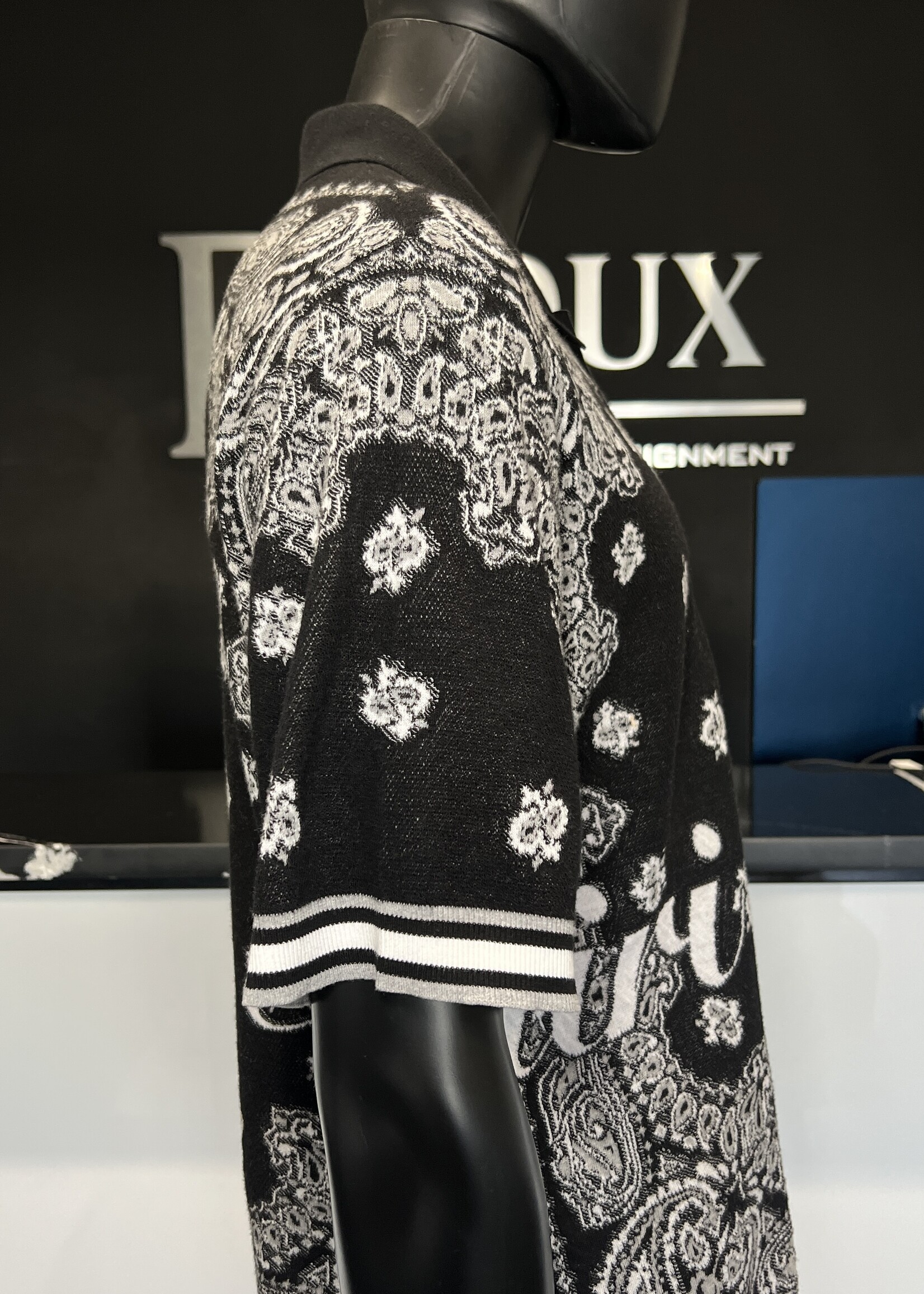Amiri Bandana Button Down Black - XL