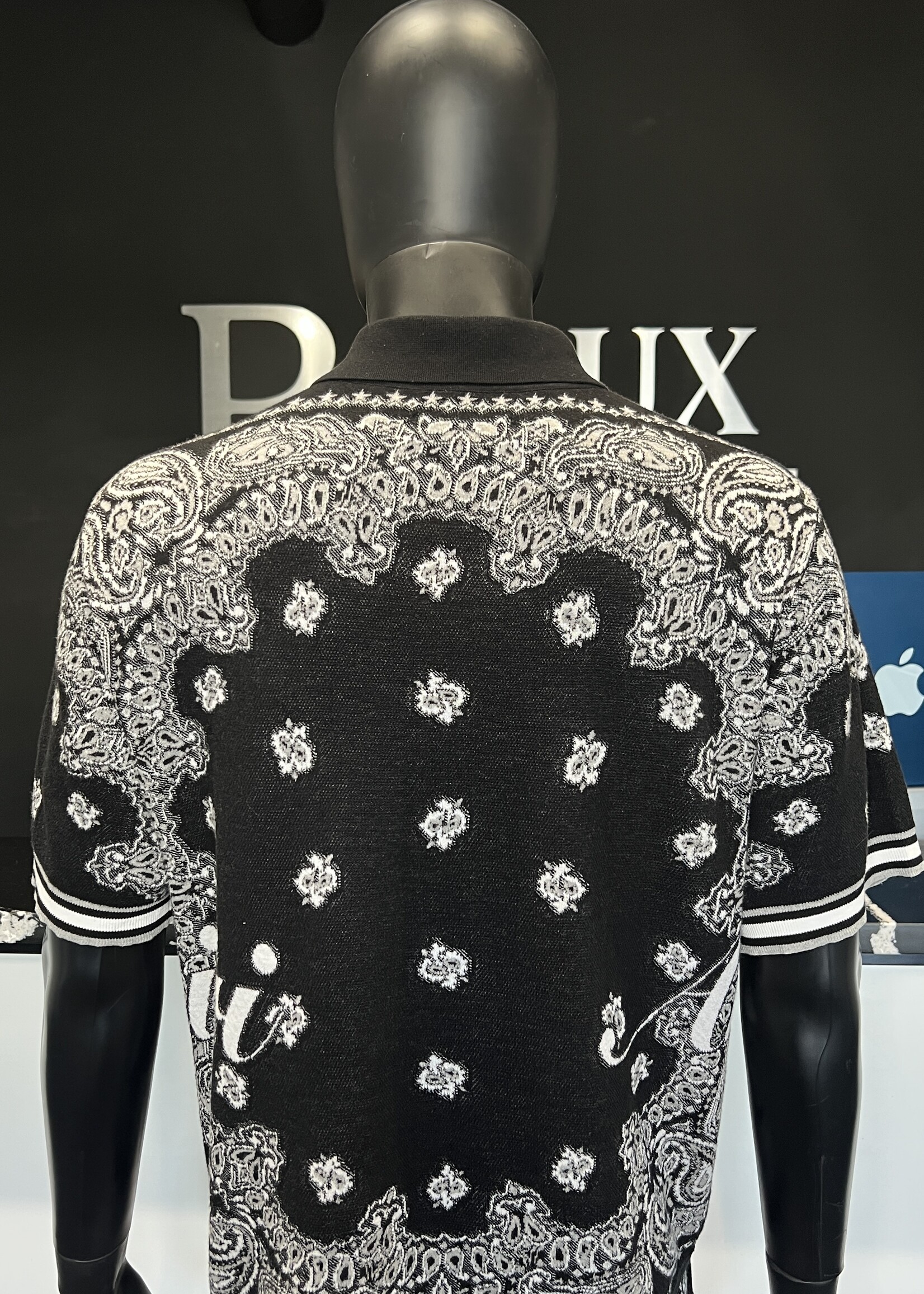 Amiri Bandana Button Down Black - XL