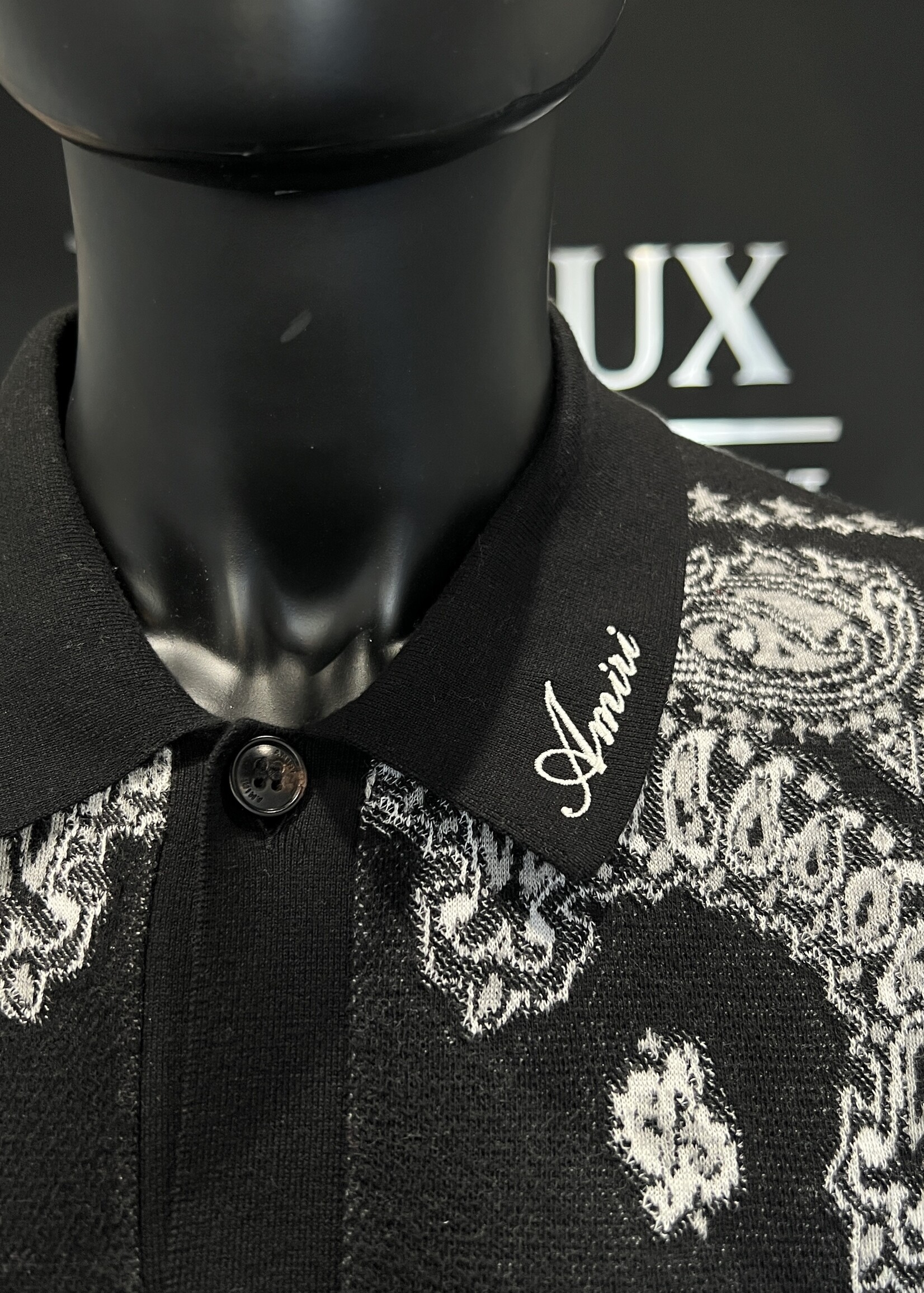 Amiri Bandana Button Down Black - XL