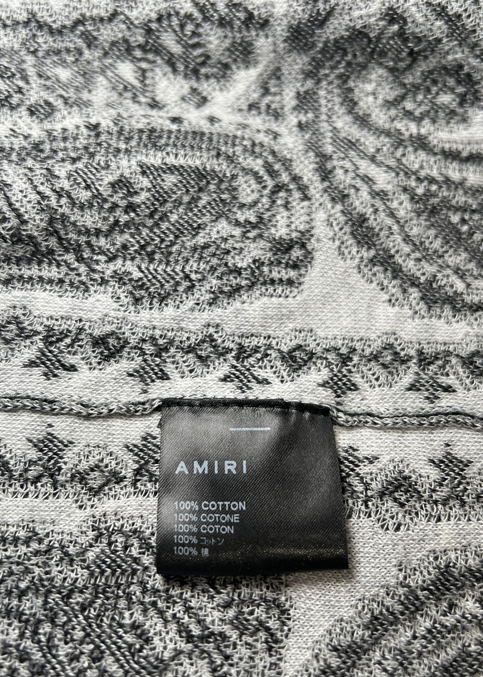 Amiri Bandana Button Down Black - XL