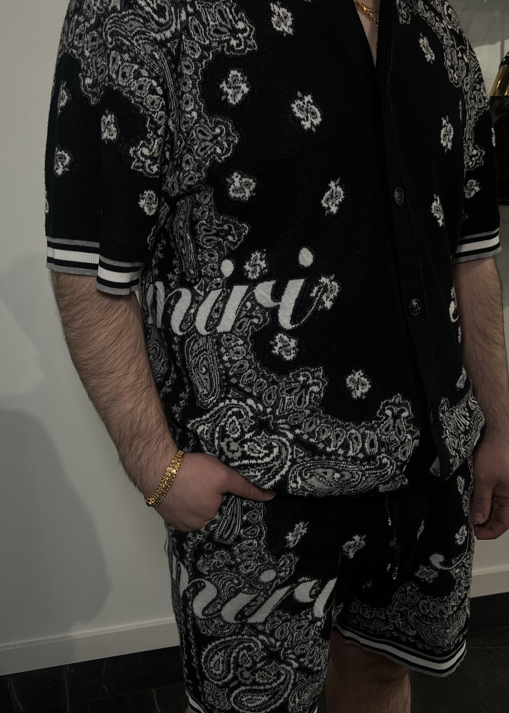 Amiri Bandana Black Shorts- UK 32/ Small
