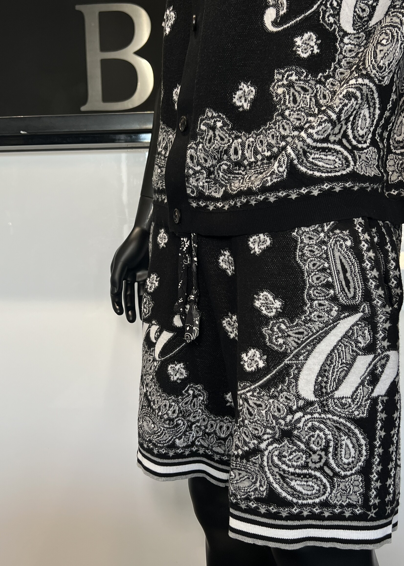 Amiri Bandana Black Shorts- UK 32/ Small