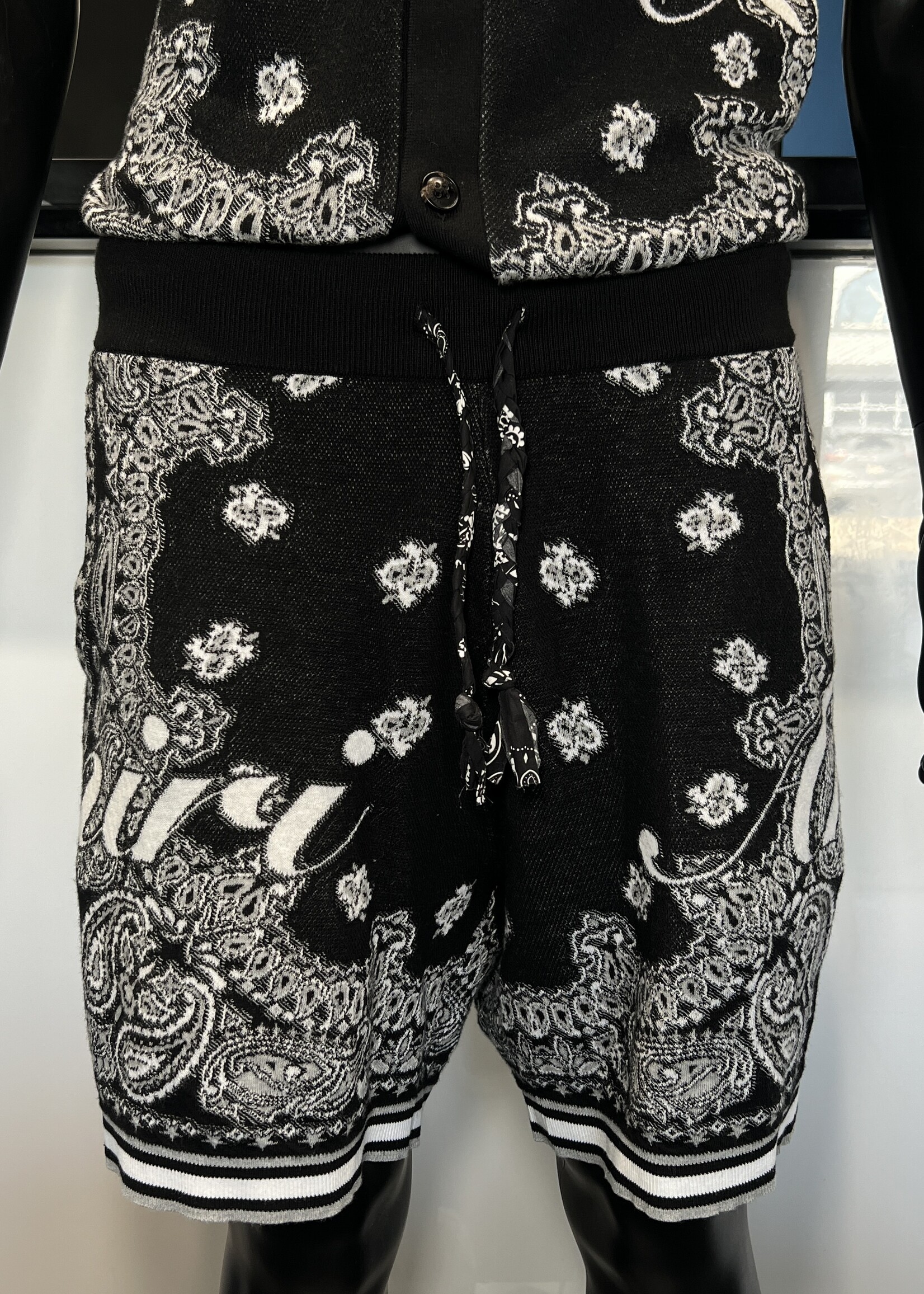 Amiri Bandana Black Shorts- UK 32/ Small