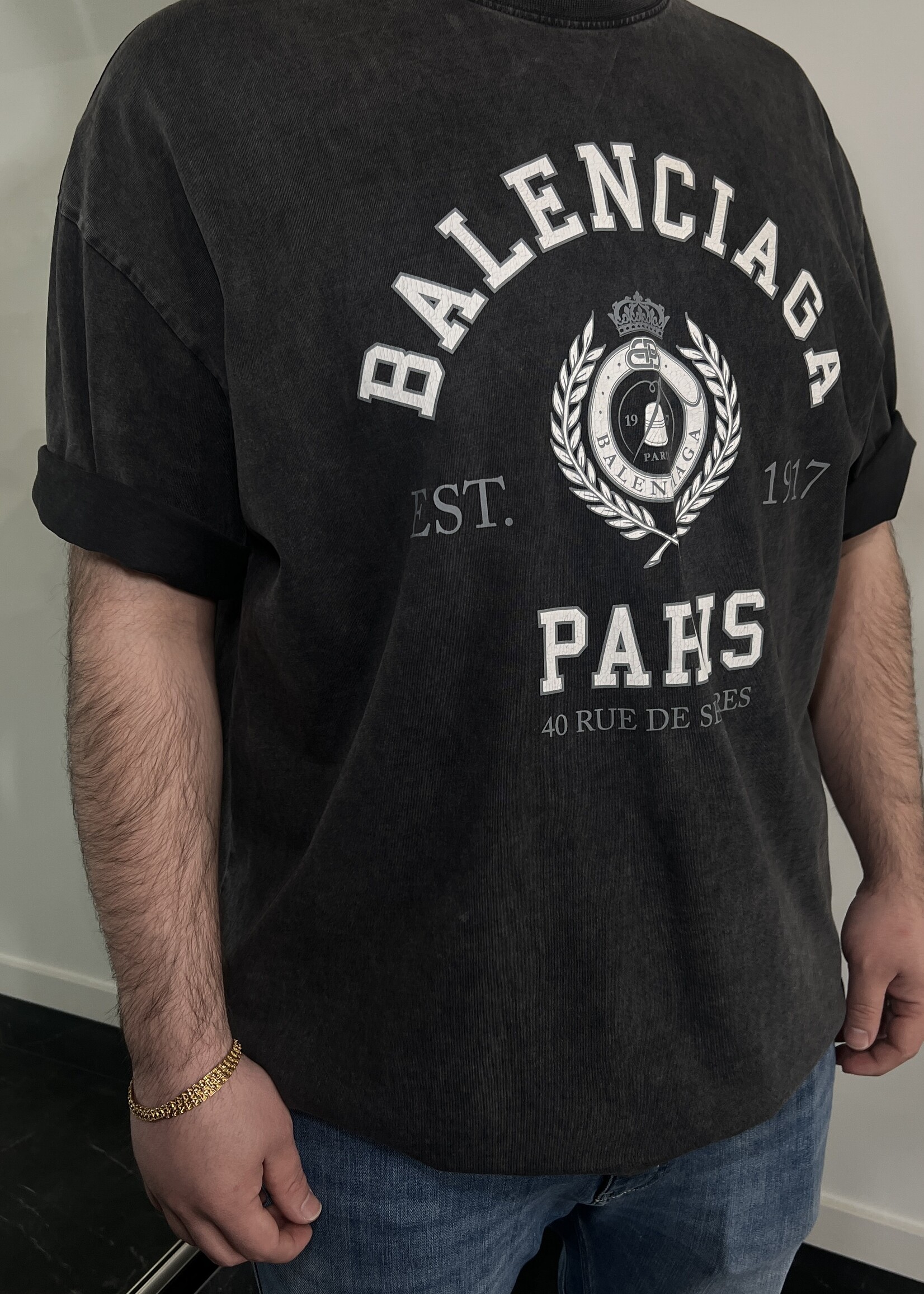 Balenciaga Balenciaga Paris Oversized Cotton shirt- Medium