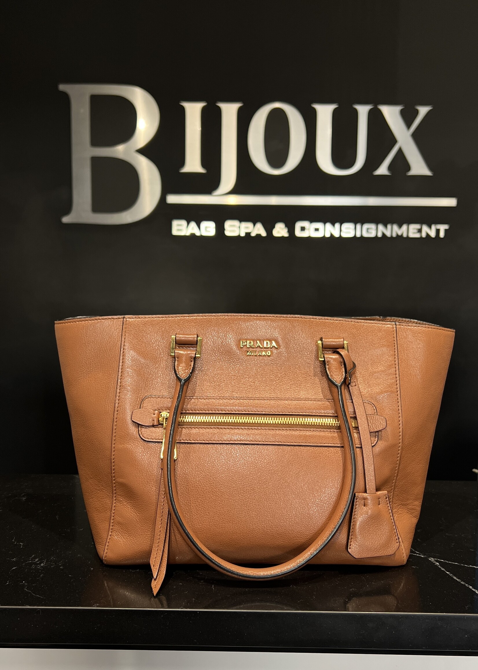 Prada Prada Glace Leather Tote