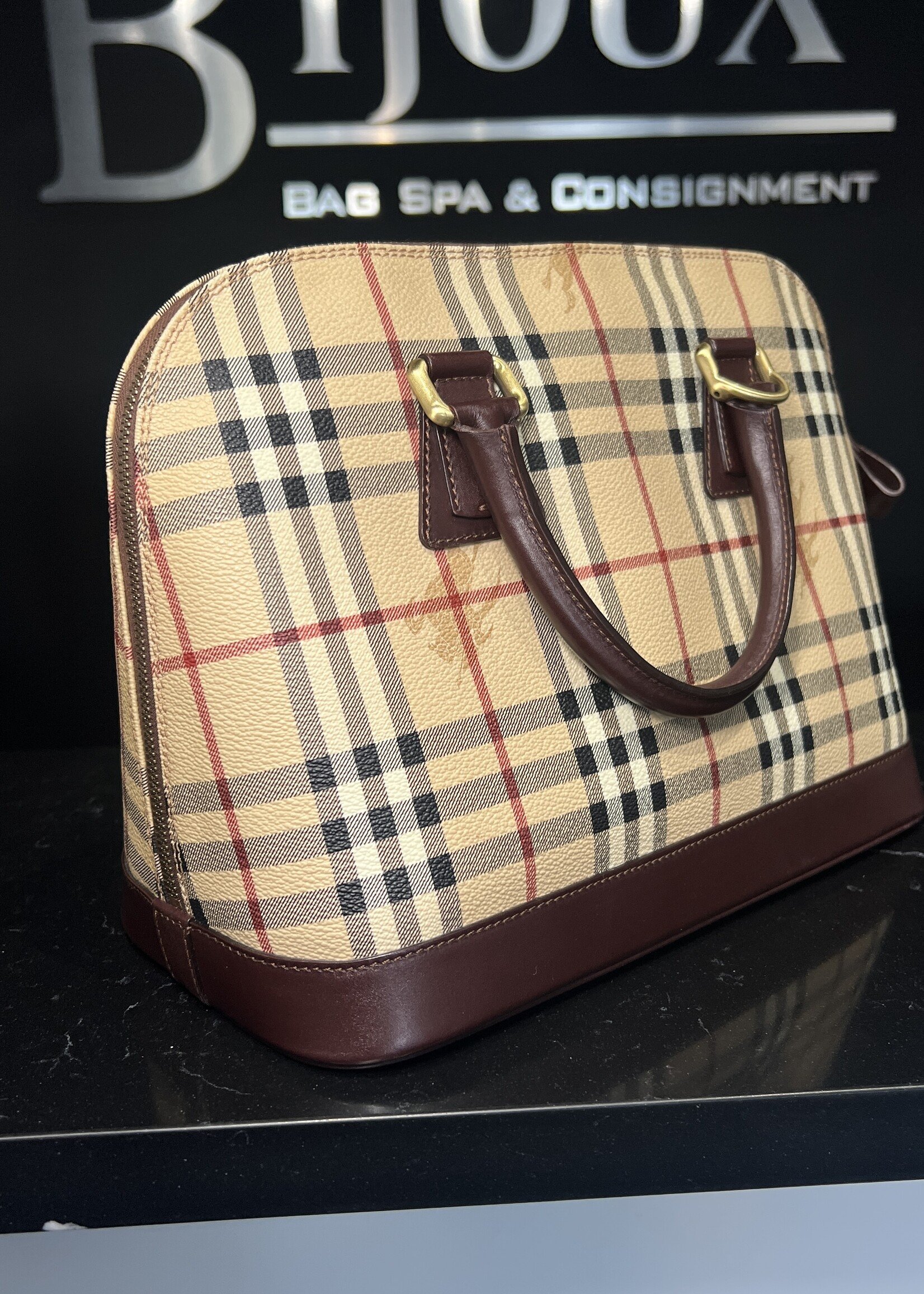 Burberry SOLD- Burberry Haymarket Check Picadilly Bowler