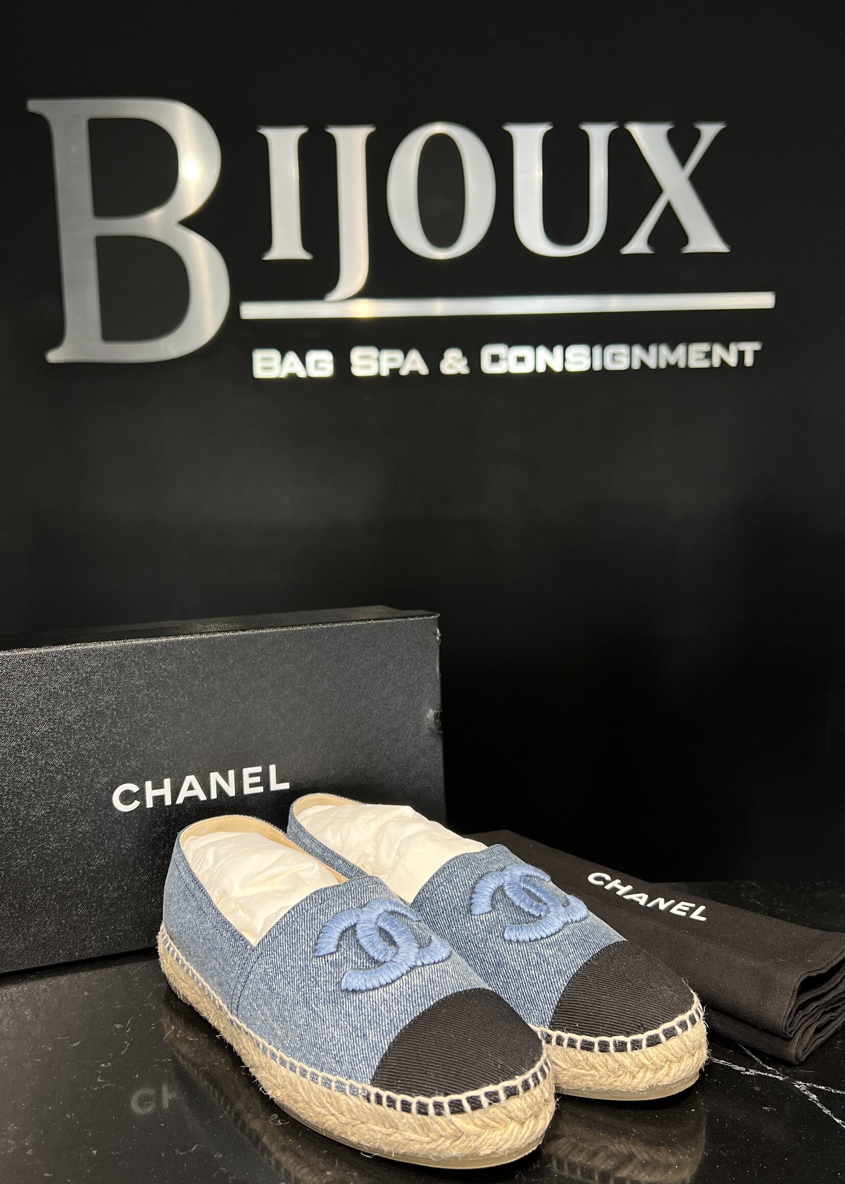 Chanel Chanel Denim Espadrilles 39