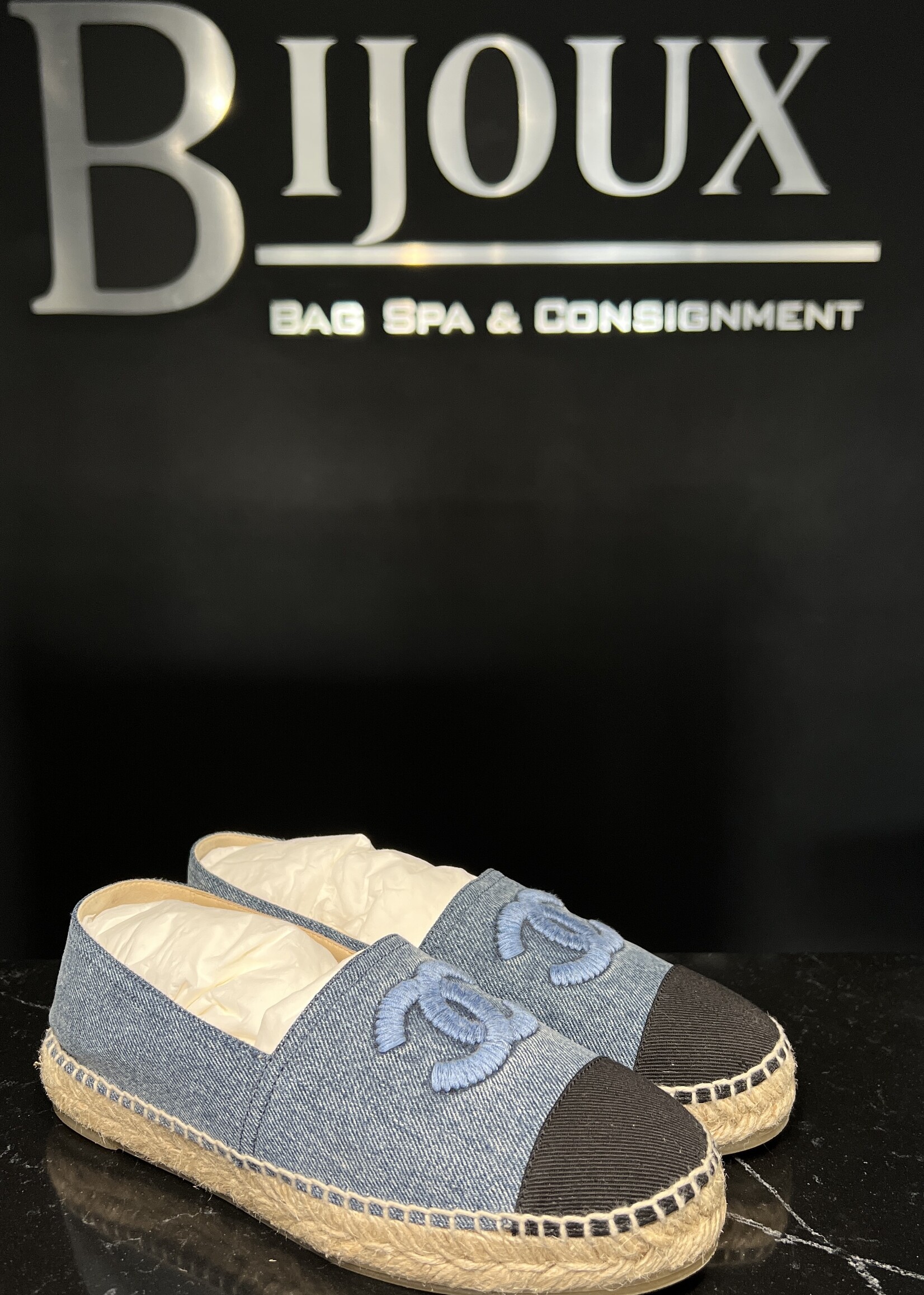 Chanel Chanel Denim Espadrilles 39