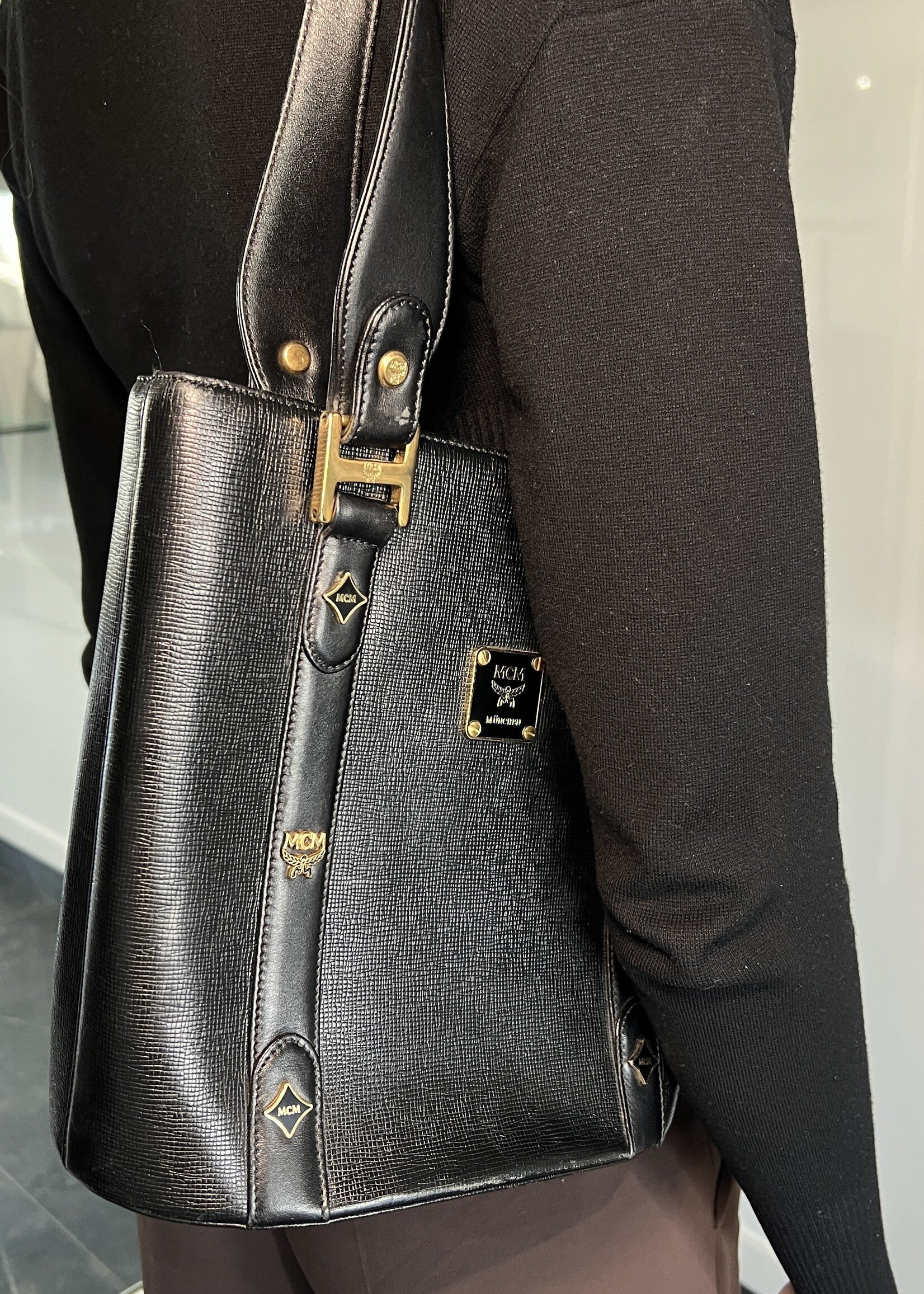 MCM MCM Small Vintage Tote Black Bag