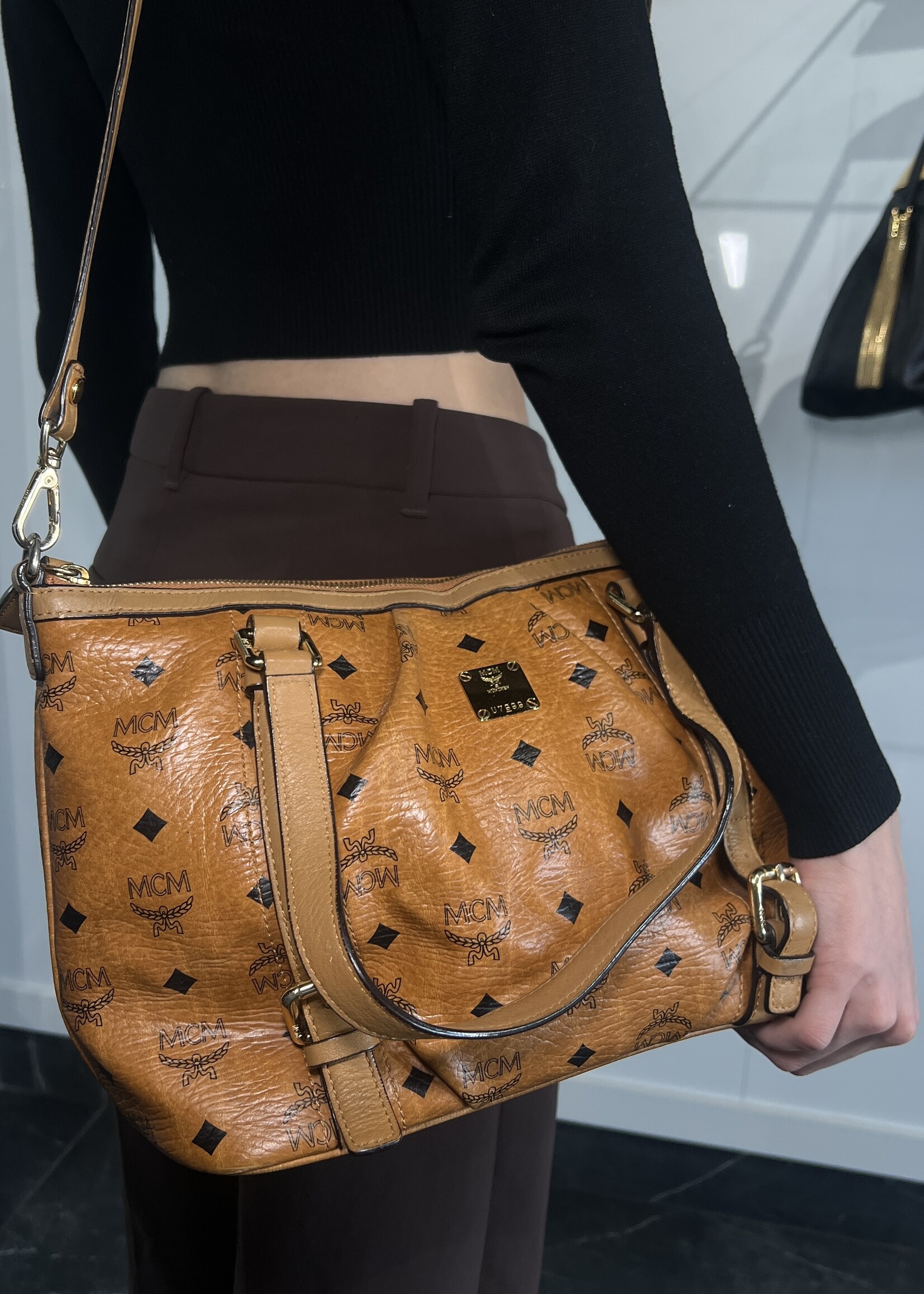 MCM MCM Small Cognac