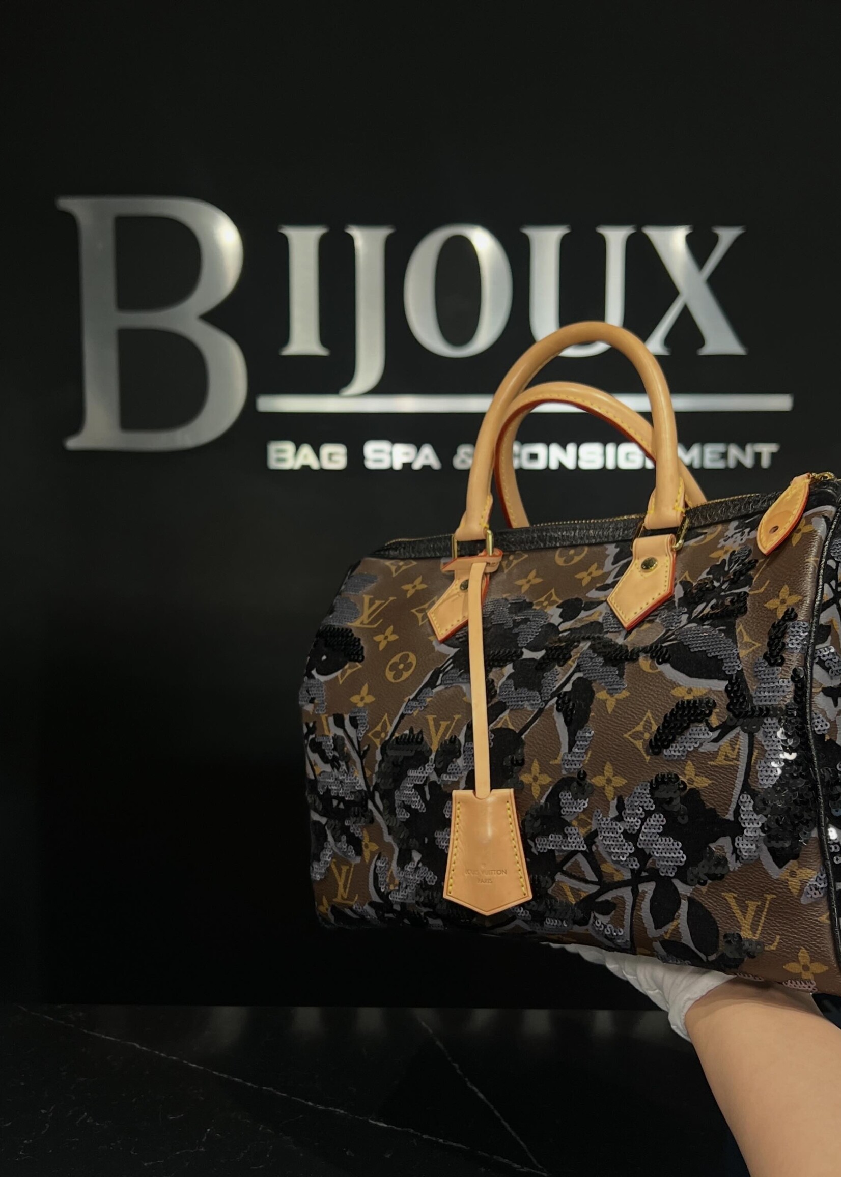 Louis Vuitton SOLD - Louis Vuitton Fleur De Jais Sequins Speedy 30
