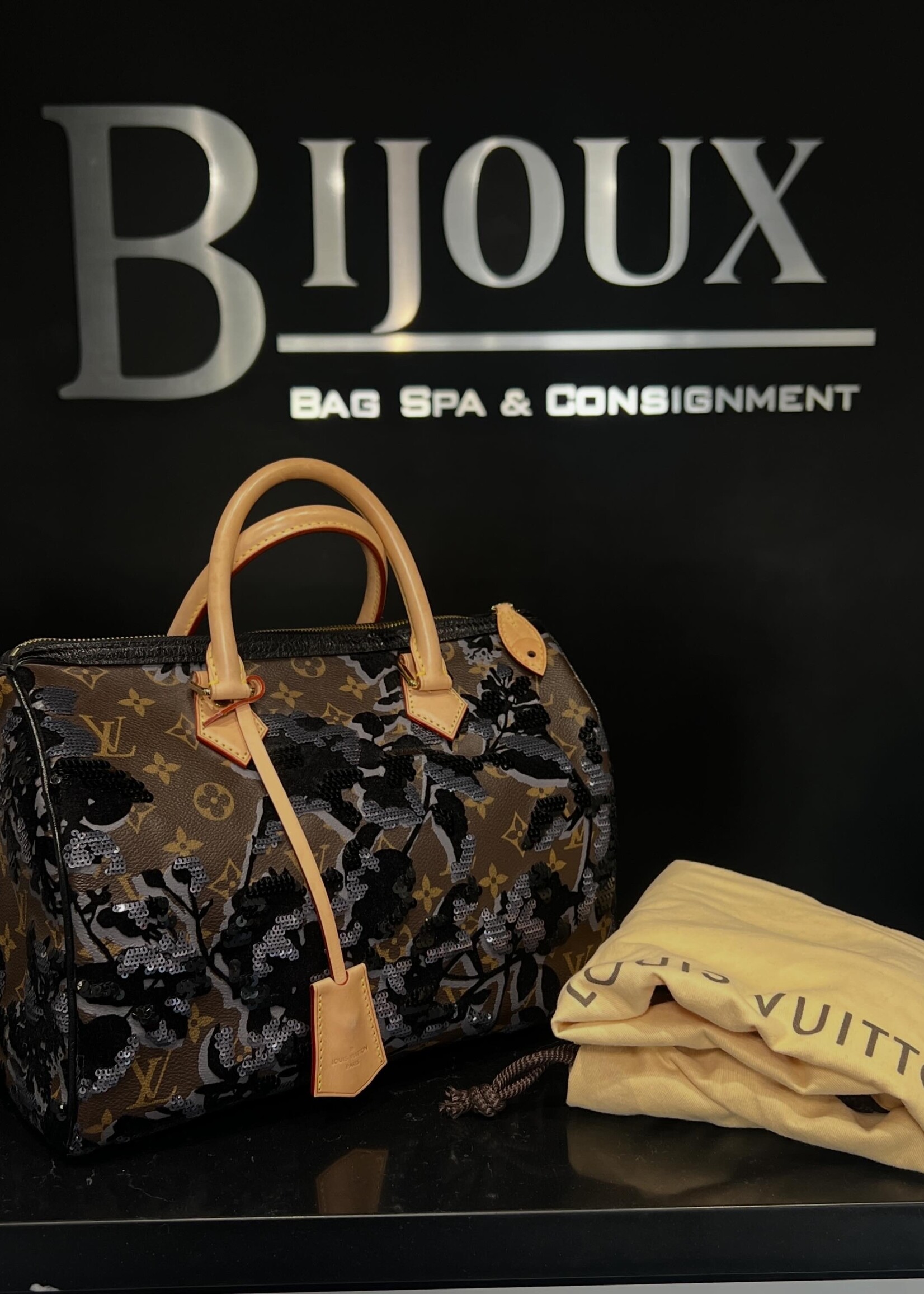 Louis Vuitton SOLD - Louis Vuitton Fleur De Jais Sequins Speedy 30