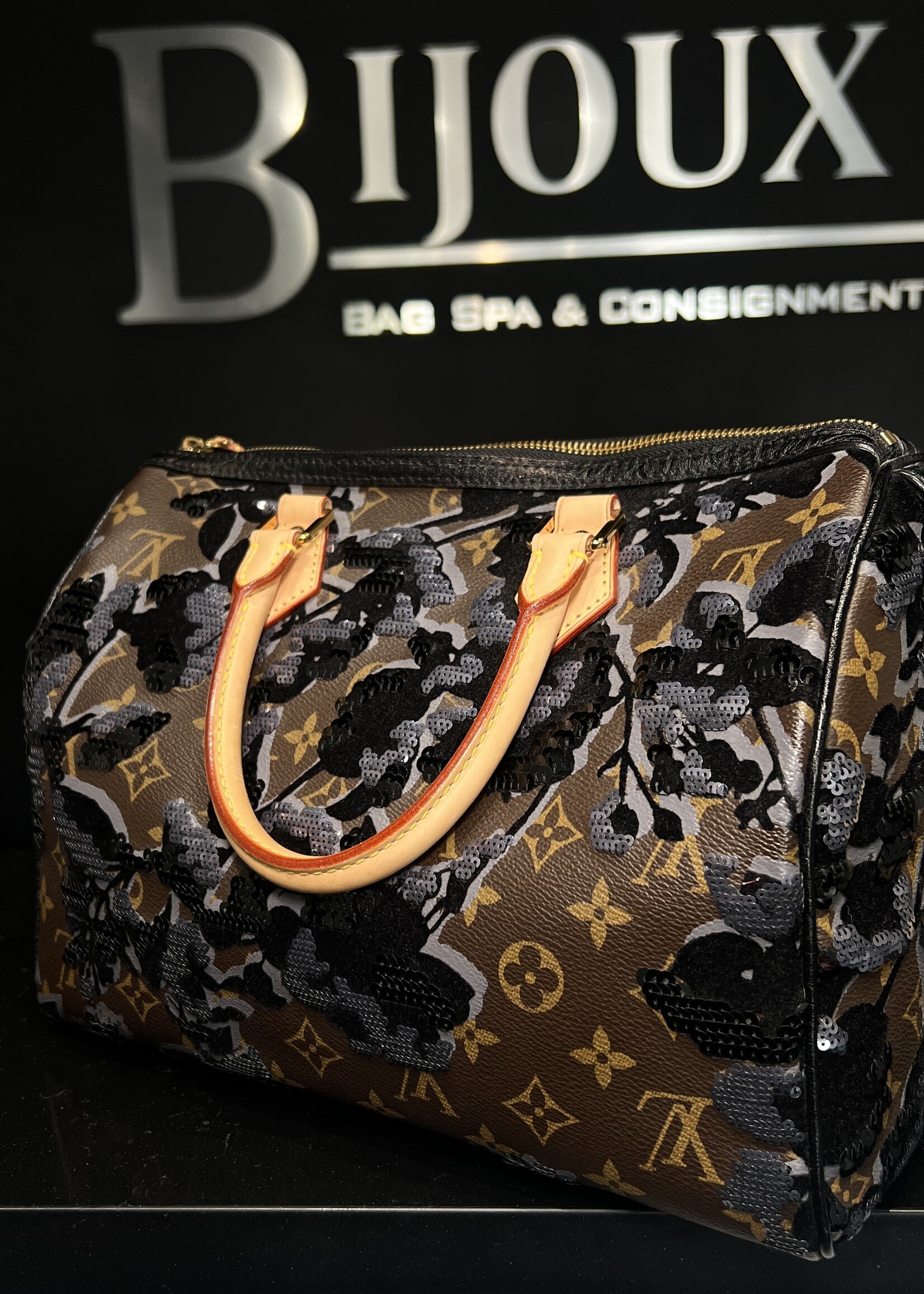 Louis Vuitton SOLD - Louis Vuitton Fleur De Jais Sequins Speedy 30